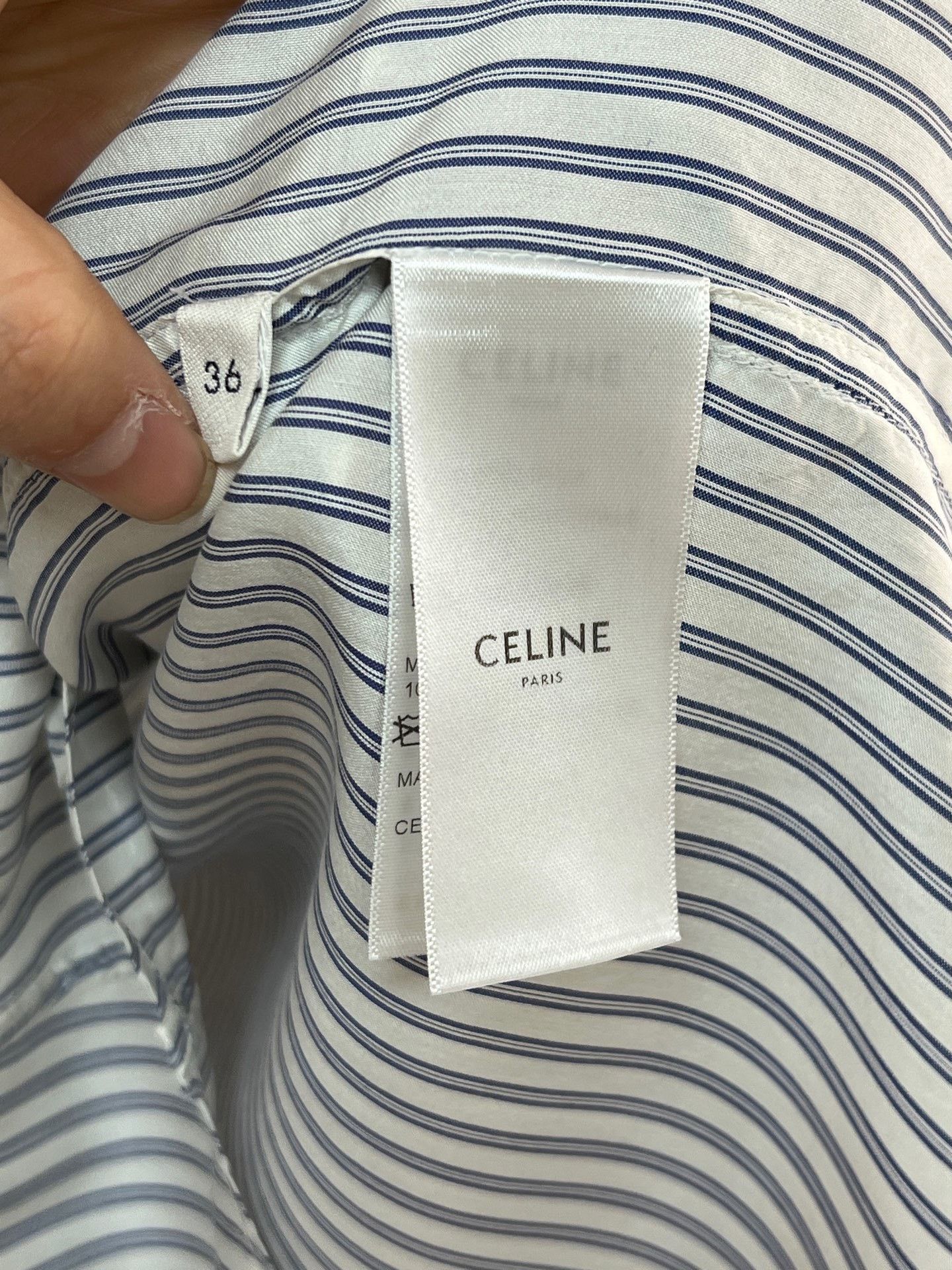 Celine Celine Arc de Triomphe Striped Shirt Size XS / US 0-2 / IT 36-38 - 4 Thumbnail