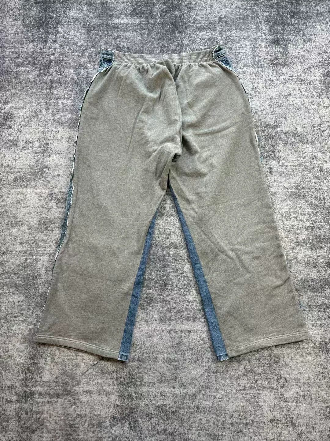 Balenciaga Balenciaga Denim Spliced Sweatpants Size US 26 / EU 42 - 2 Thumbnail
