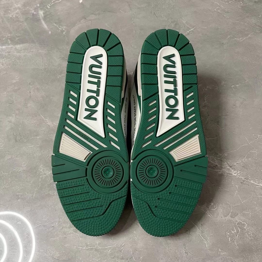 Louis Vuitton Louis Vuitton White Green Trainer Limited Size US 8.5 / EU 41-42 - 7 Thumbnail