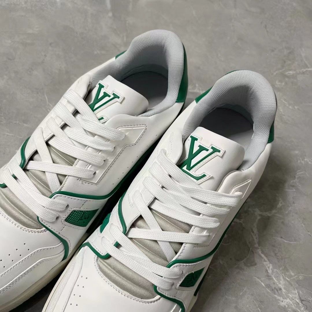 Louis Vuitton Louis Vuitton White Green Trainer Limited Size US 8.5 / EU 41-42 - 5 Thumbnail