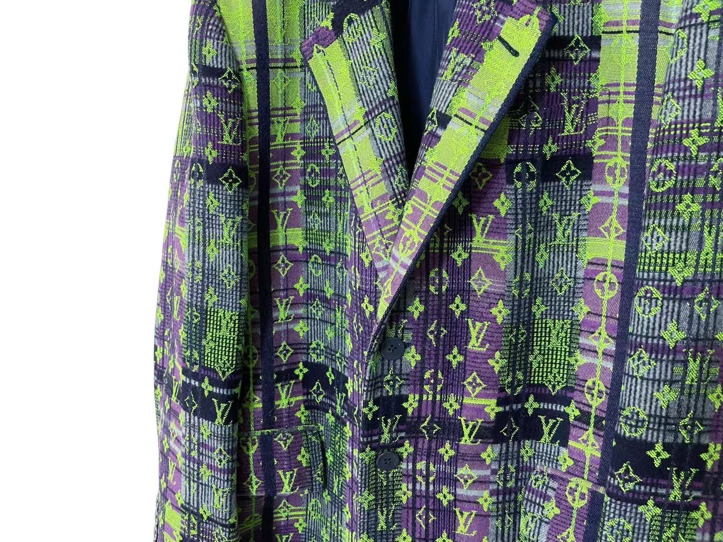 Louis Vuitton Louis Vuitton Monogram Checkered Wool Coat Size US M / EU 48-50 / 2 - 2 Thumbnail