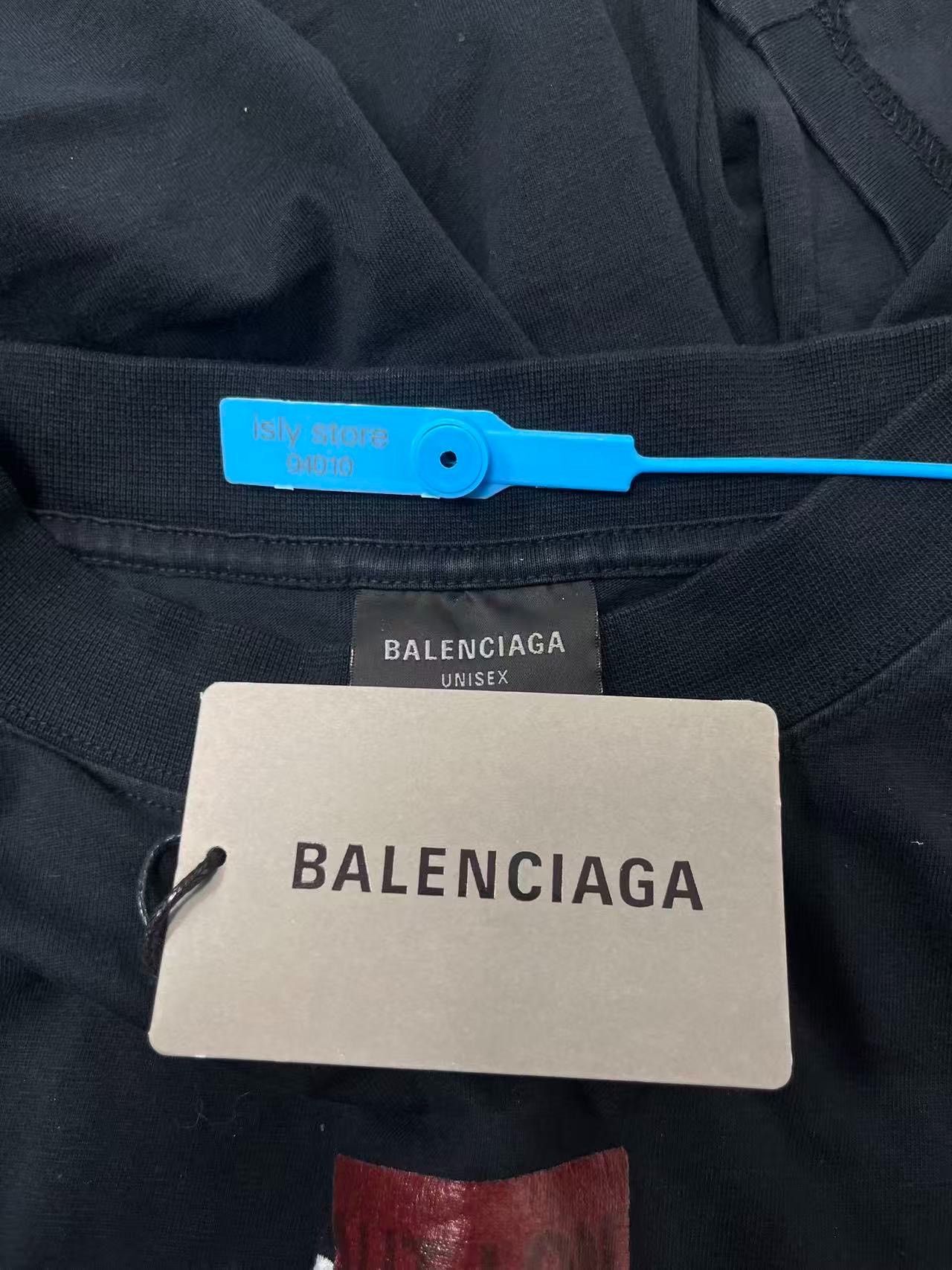 Balenciaga Balenciaga Back Tape Letter Regular T-Shirt Size US M / EU 48-50 / 2 - 5 Thumbnail