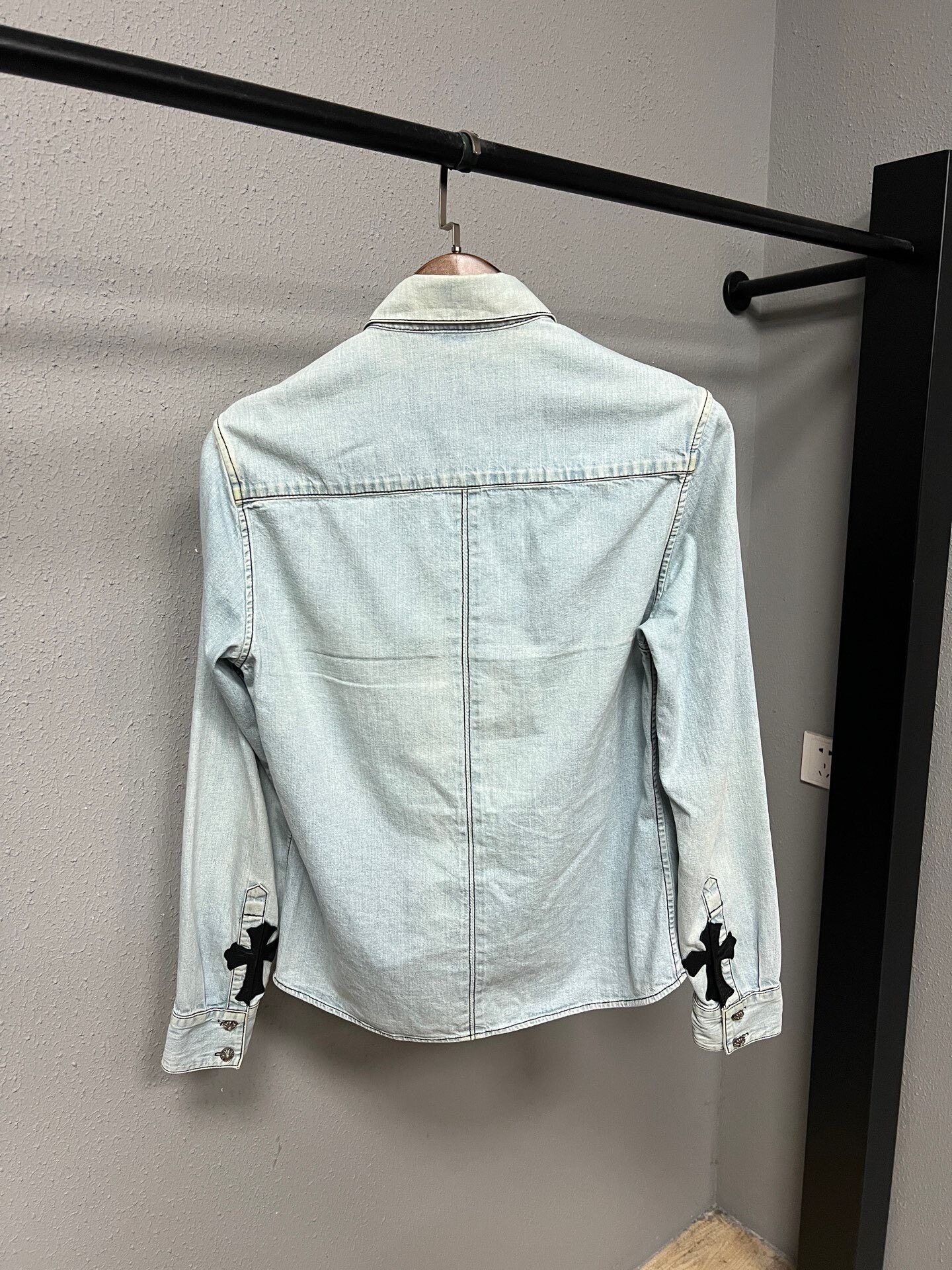 Chrome Hearts Chrome Hearts Leather Patch Cross Denim Shirt Size US S / EU 44-46 / 1 - 2 Thumbnail