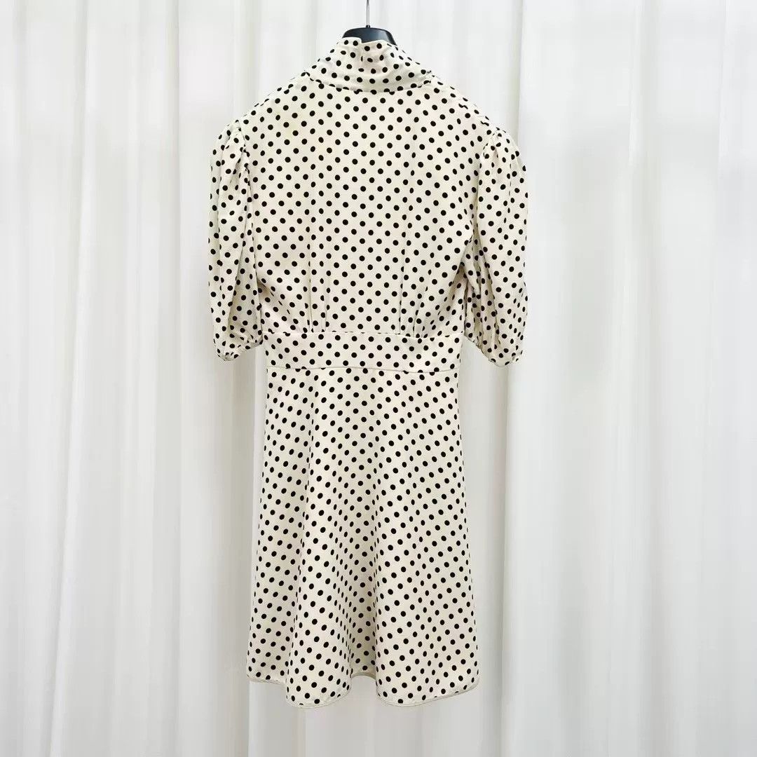 Miu Miu Miu Miu Polka Dot Puff Sleeve Dress Size S / US 4 / IT 40 - 2 Thumbnail