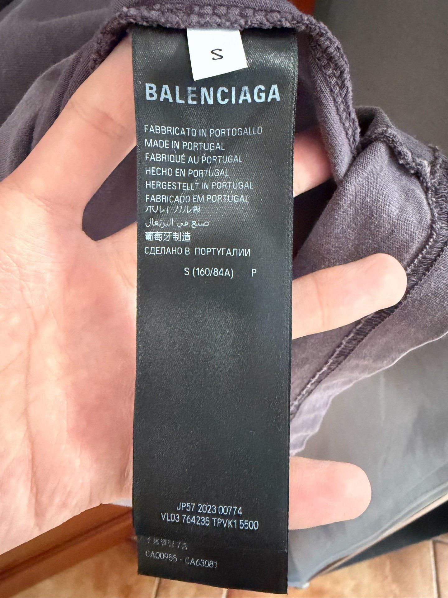 Balenciaga Balenciaga Purple Gradient Logo Short-Sleeve T-Shirt Size US S / EU 44-46 / 1 - 4 Thumbnail