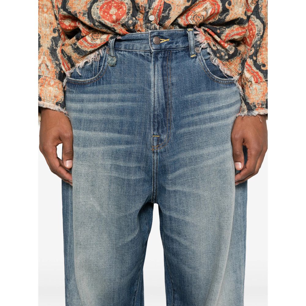 R13 R13 BLUE Denim - Wide-Leg Jeans Size US 30 / EU 46 - 5 Thumbnail