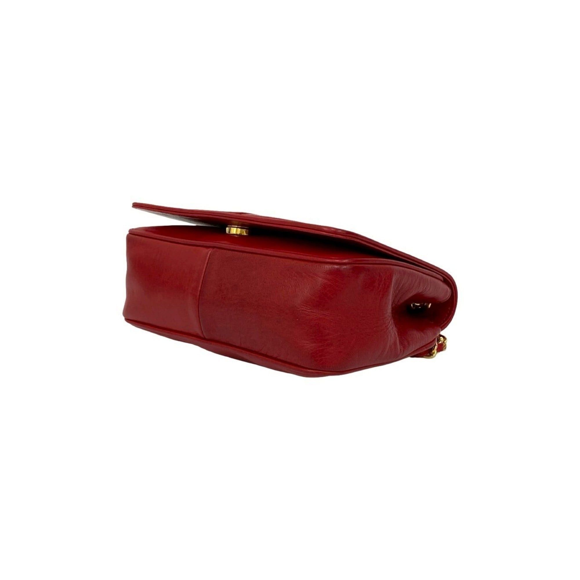 Chanel CHANEL Coco Mark Lambskin Chain Mini Shoulder Bag Red 97353 Size ONE SIZE - 8 Thumbnail