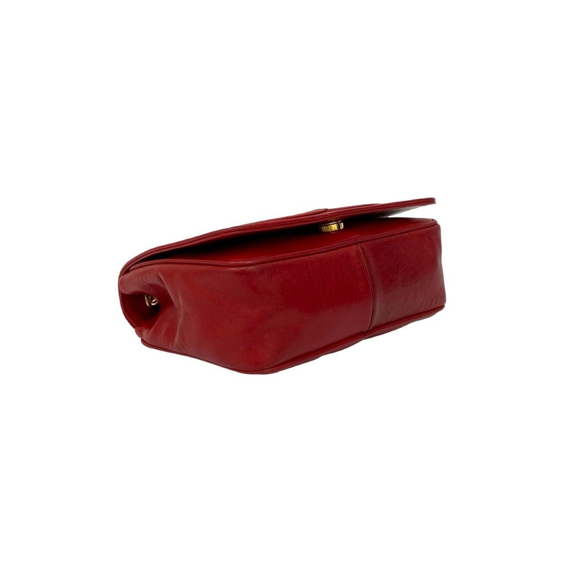 Chanel CHANEL Coco Mark Lambskin Chain Mini Shoulder Bag Red 97353 Size ONE SIZE - 7 Thumbnail