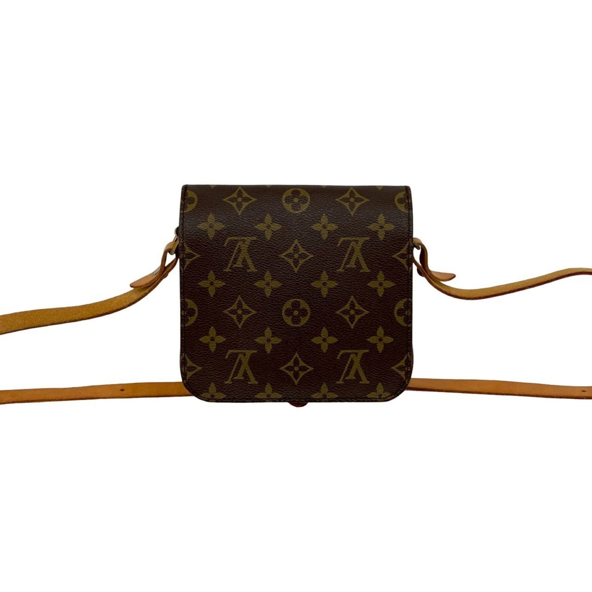 Louis Vuitton LOUIS VUITTON Vintage Saint-Cloud Monogram Leather Shoulder Bag/Pochette Brown 33193 Size ONE SIZE - 3 Thumbnail