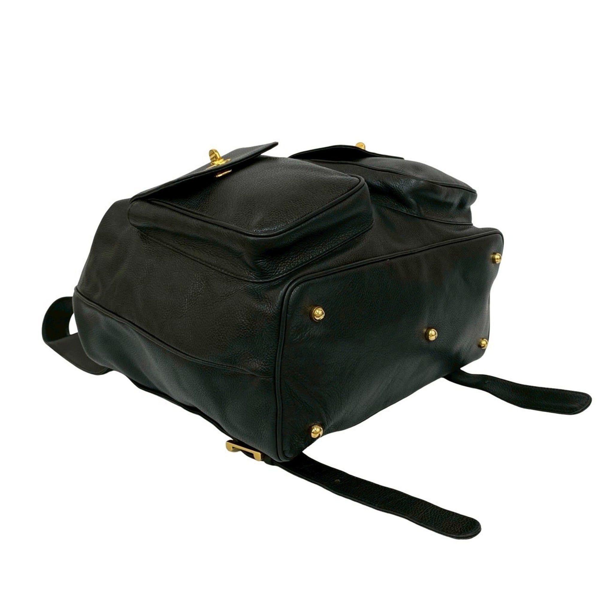 Tiffany & Co. TIFFANY & Co. Perforated Leather Drawstring Backpack/Daypack, Black, 27667 Size ONE SIZE - 7 Thumbnail