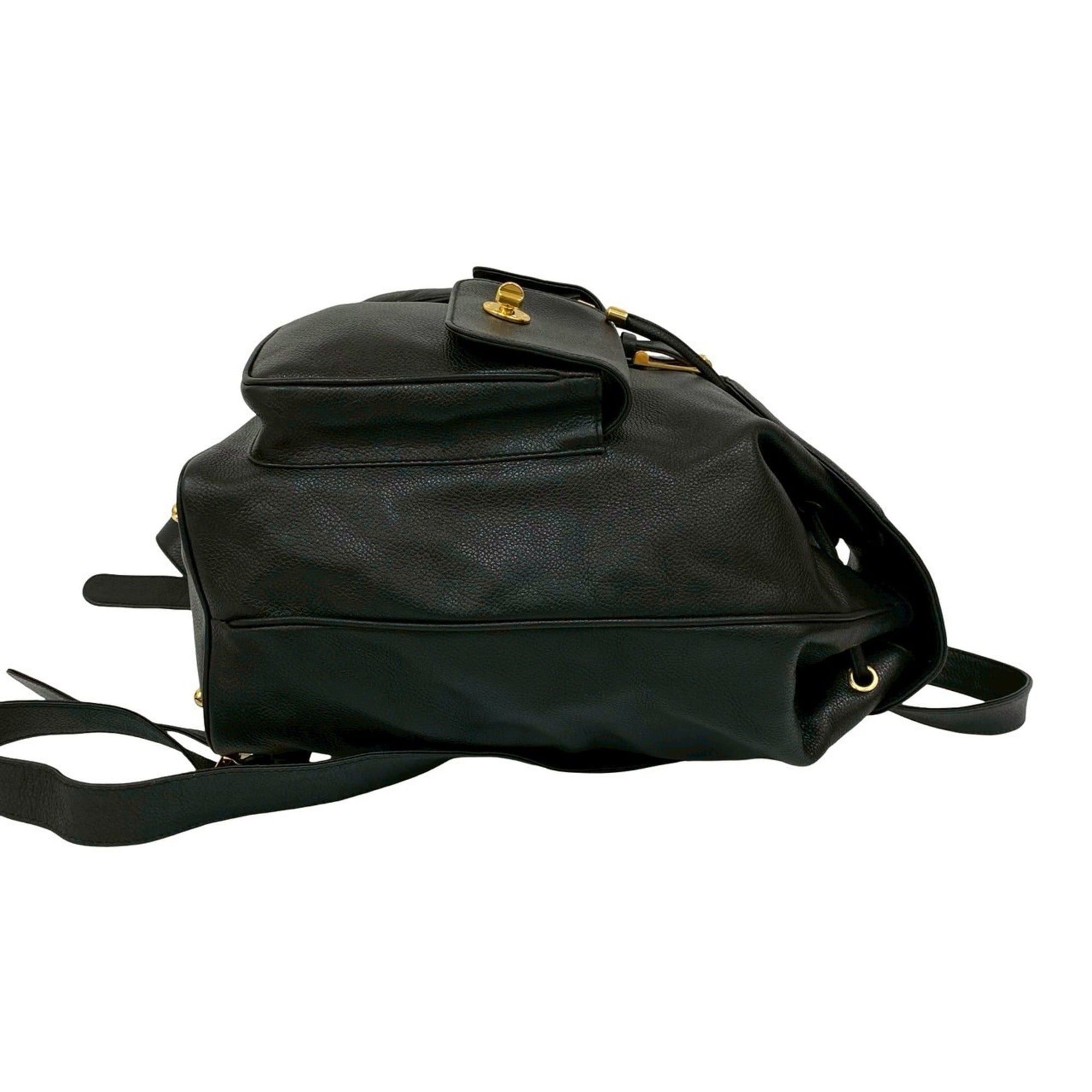 Tiffany & Co. TIFFANY & Co. Perforated Leather Drawstring Backpack/Daypack, Black, 27667 Size ONE SIZE - 6 Thumbnail