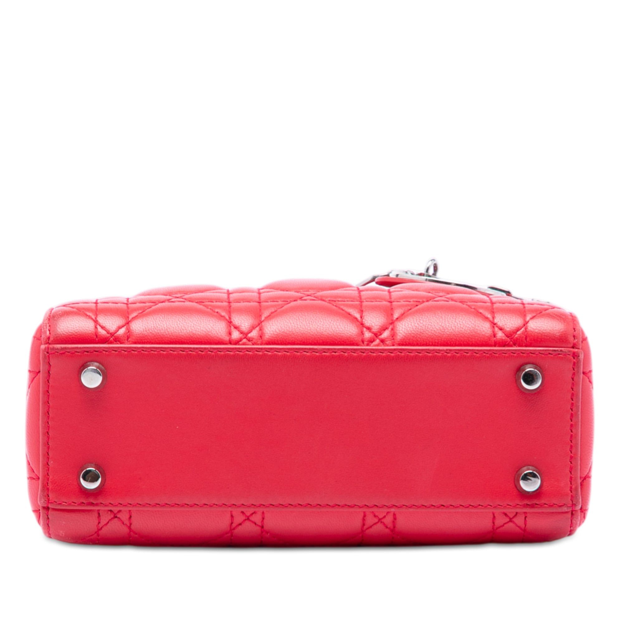 Dior Mini Lambskin Cannage Lady Dior Size ONE SIZE - 3 Thumbnail