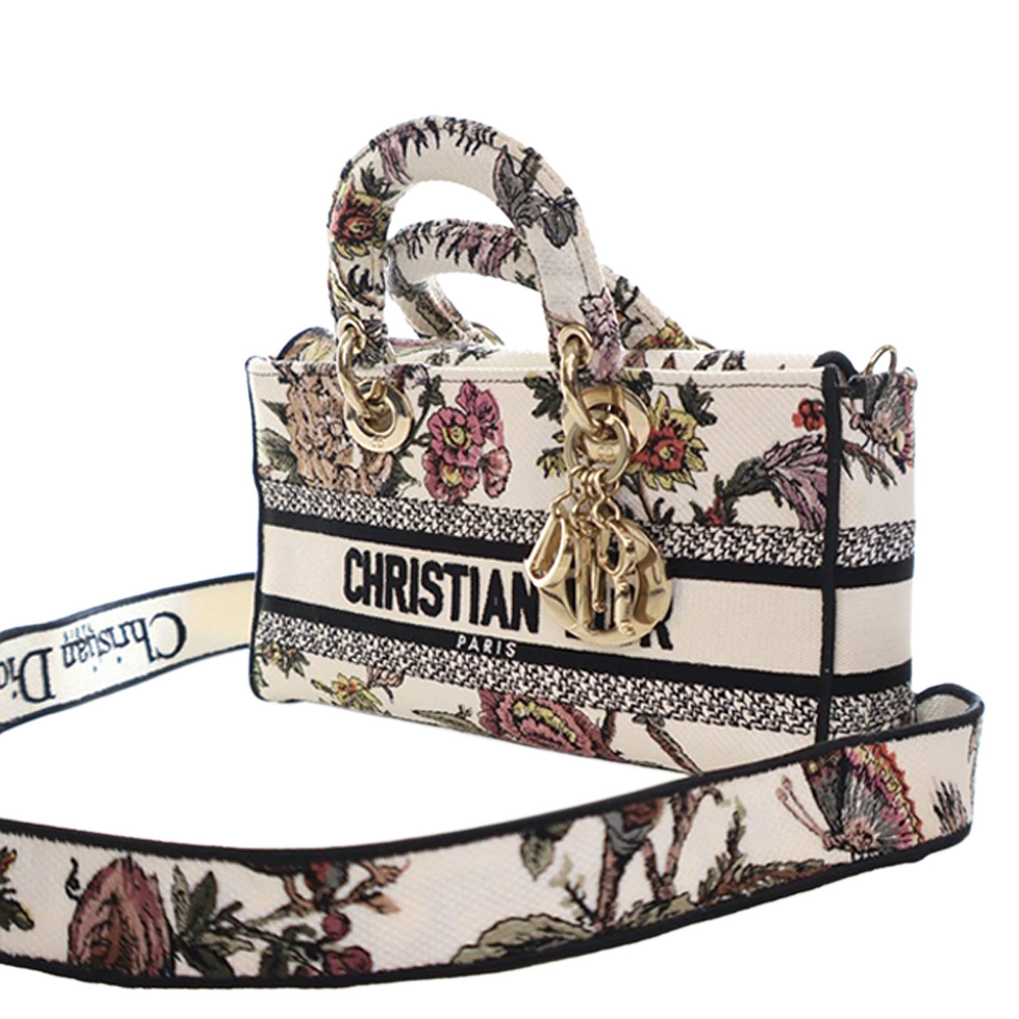 Dior Medium Embroidered Floral Canvas Lady D Joy Size ONE SIZE - 2 Thumbnail