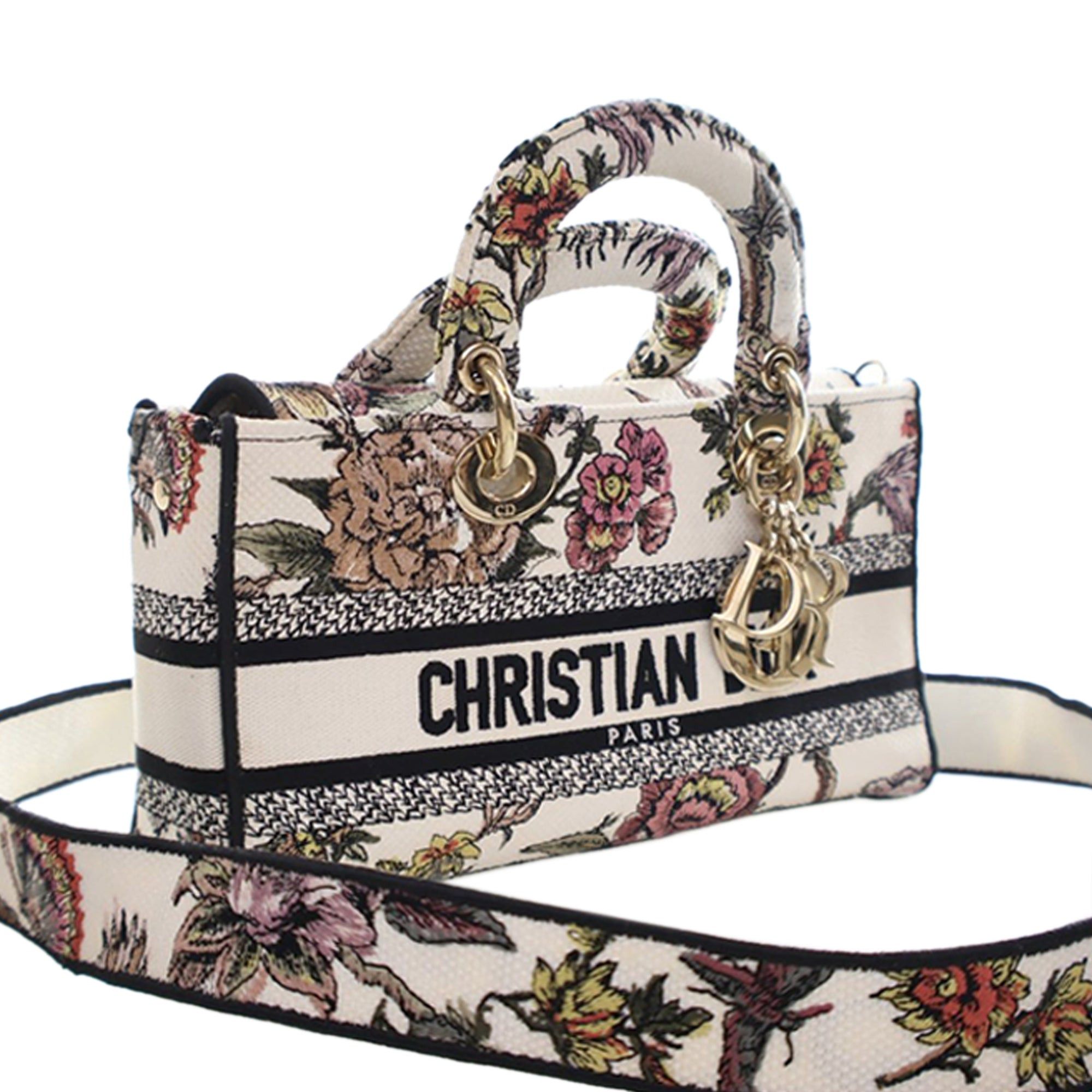 Dior Medium Embroidered Floral Canvas Lady D Joy Size ONE SIZE - 3 Thumbnail