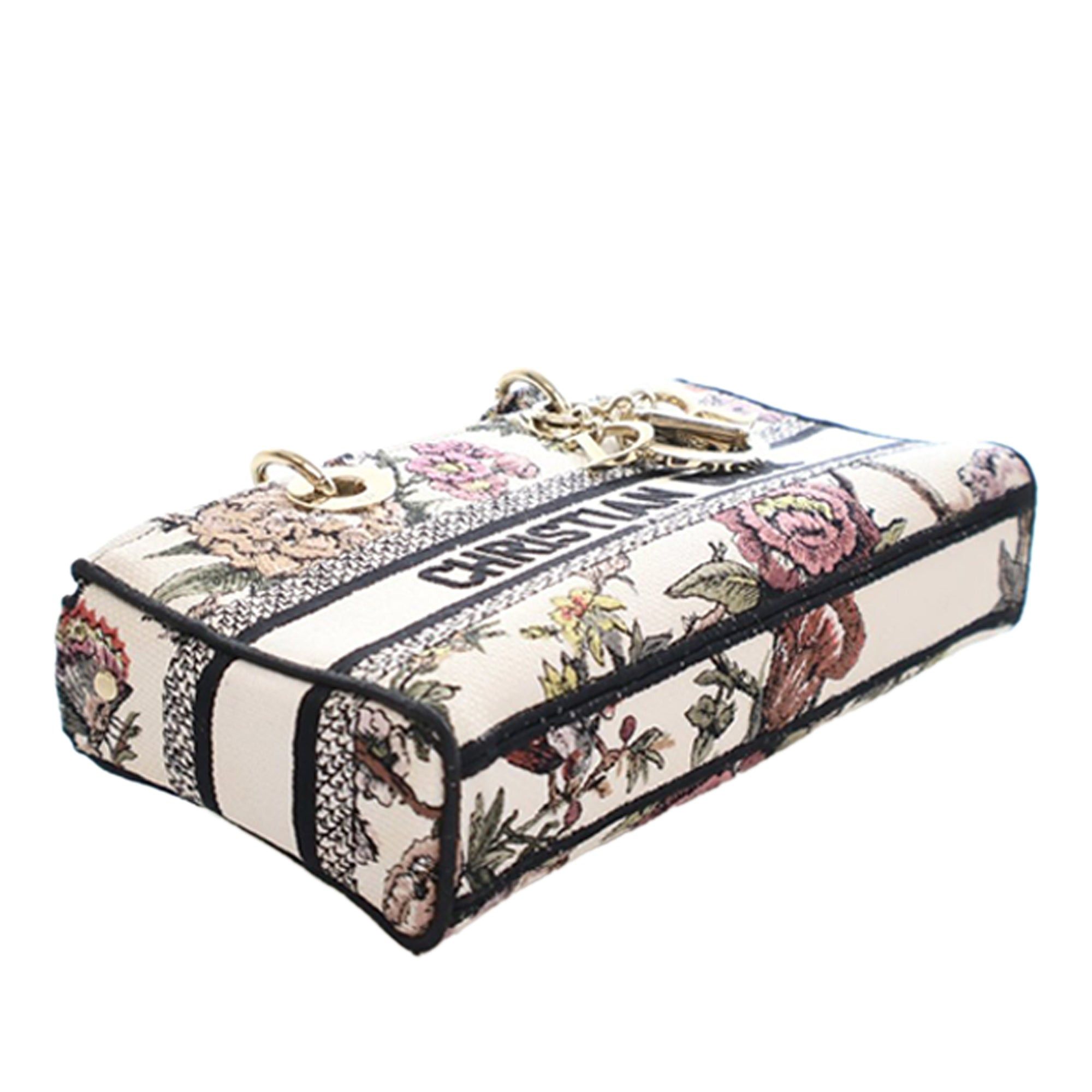 Dior Medium Embroidered Floral Canvas Lady D Joy Size ONE SIZE - 6 Thumbnail