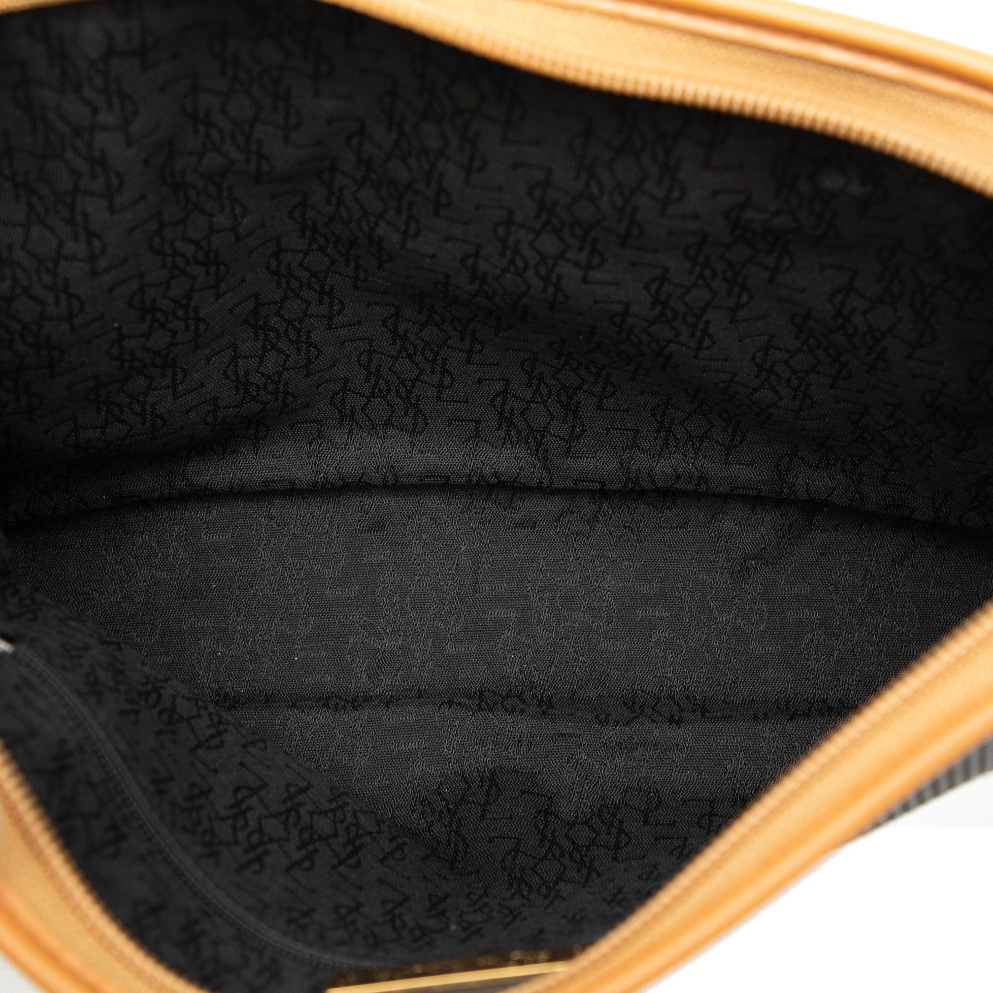Saint Laurent Paris Leather Trimmed Coated Canvas Clutch Size ONE SIZE - 4 Thumbnail