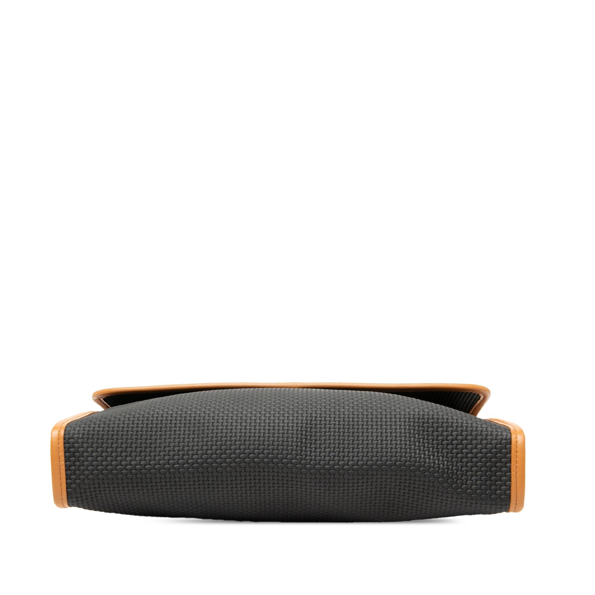 Saint Laurent Paris Leather Trimmed Coated Canvas Clutch Size ONE SIZE - 3 Thumbnail