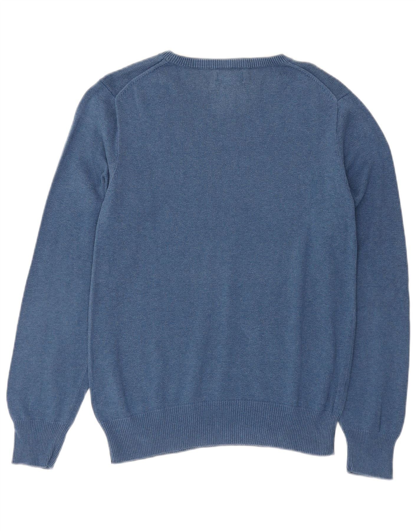 Polo Ralph Lauren Boys V-Neck Jumper Sweater 15-16 Years XL Blue Cotton Size ONE SIZE - 2 Thumbnail