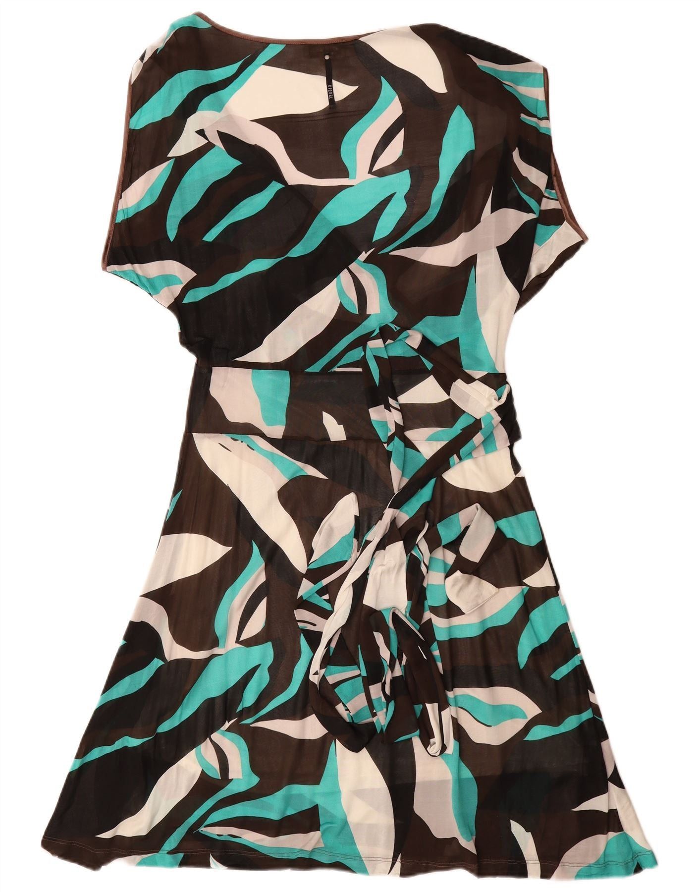 Diesel Womens Abstract Pattern A-Line Dress UK 16 Large Multicolour Size M / US 6-8 / IT 42-44 - 2 Thumbnail