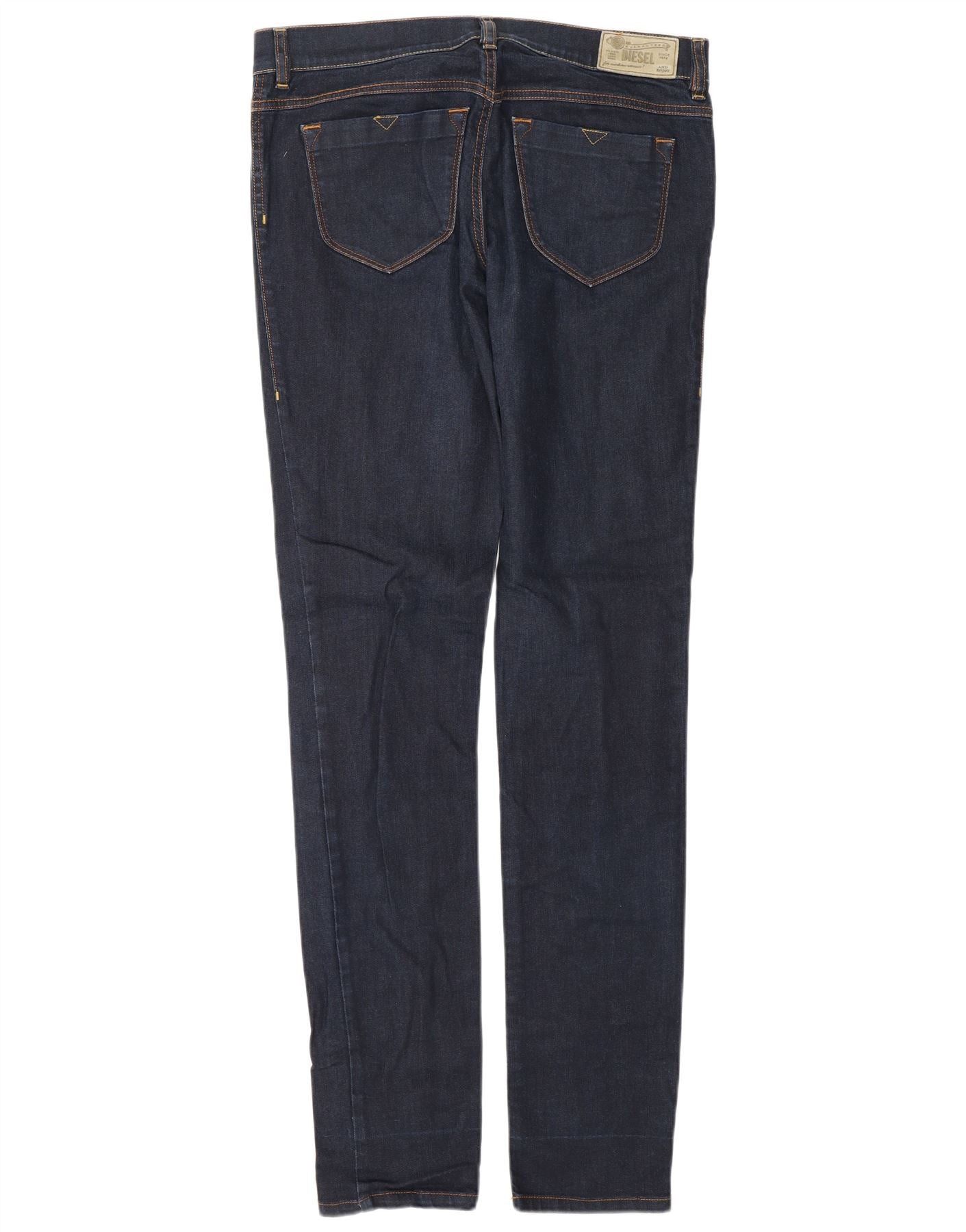 Diesel Womens Livier Skinny Jeans W31 L24 Navy Blue Cotton Size 42" / US 20 - 2 Thumbnail
