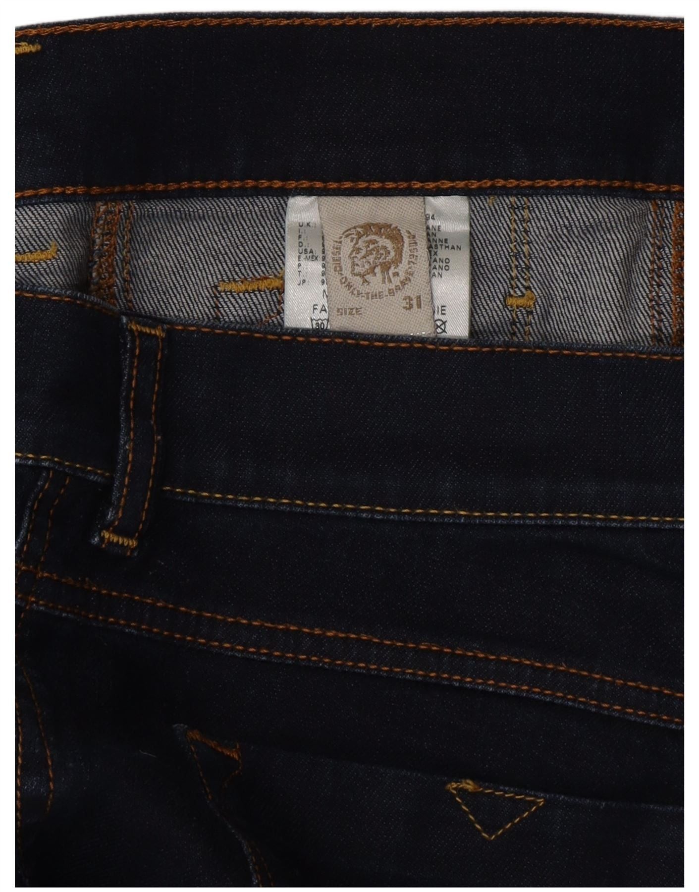 Diesel Womens Livier Skinny Jeans W31 L24 Navy Blue Cotton Size 42" / US 20 - 3 Thumbnail