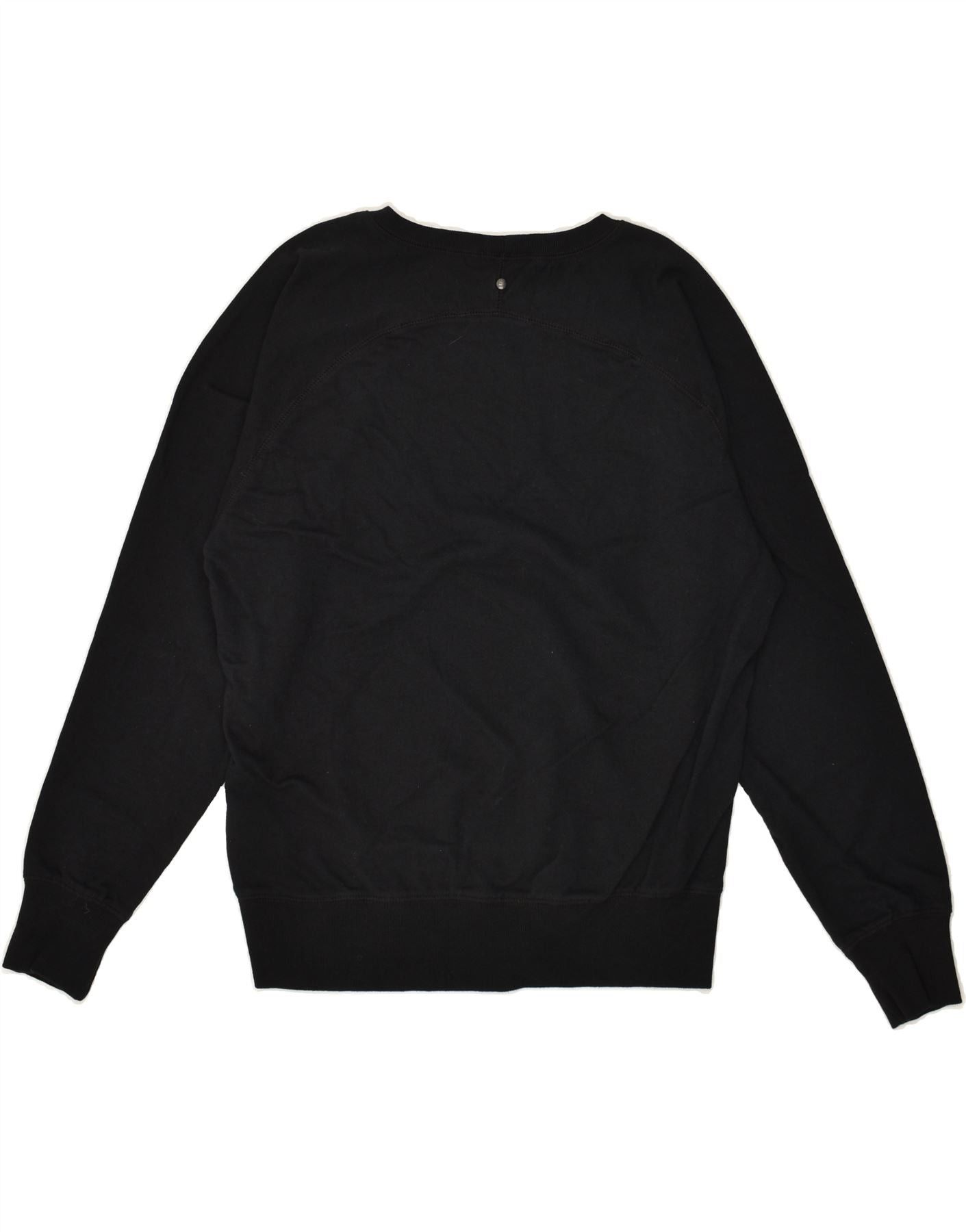 Diesel Womens Graphic Sweatshirt Jumper UK 10 Small Black Cotton Size S / US 4 / IT 40 - 2 Thumbnail