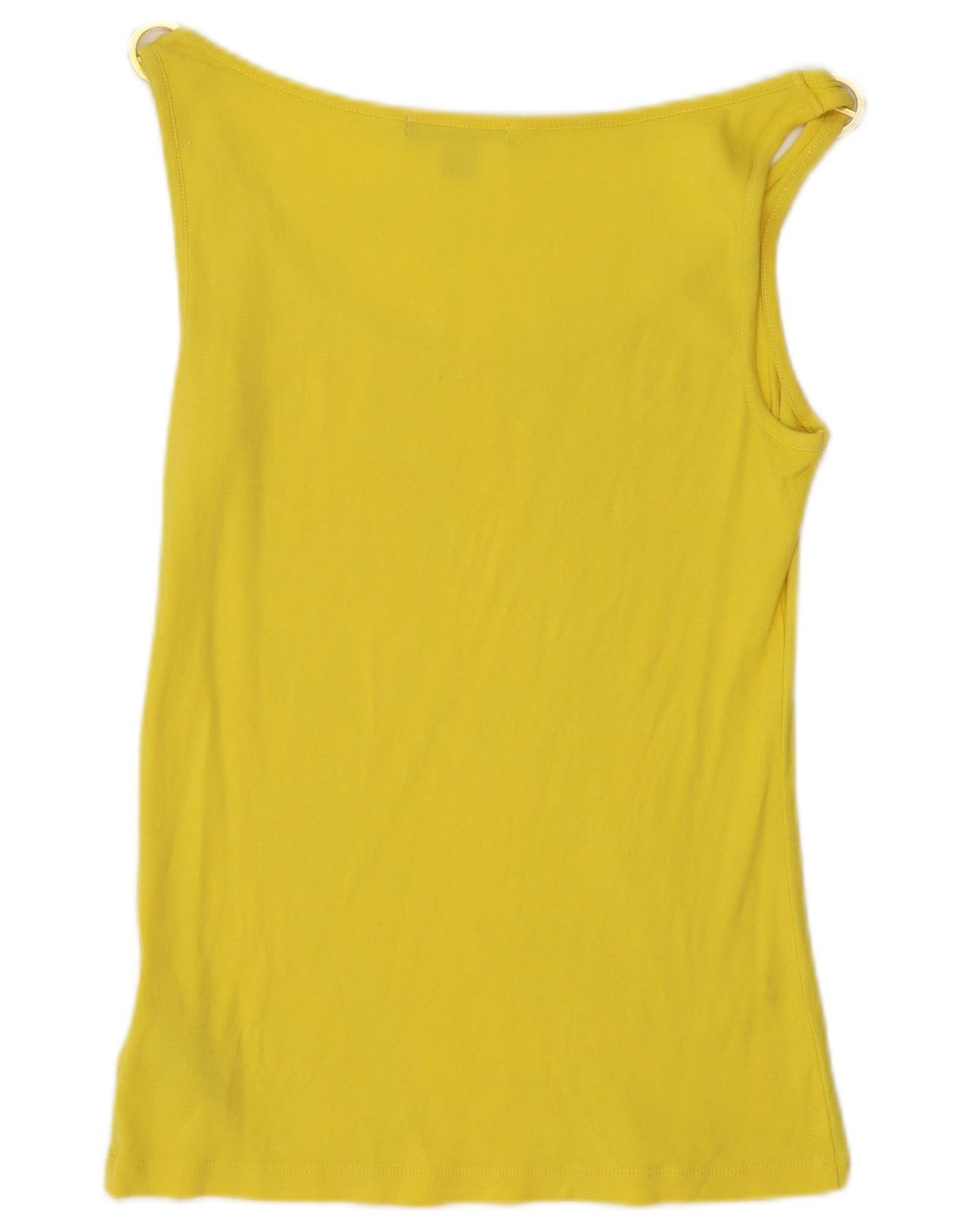 Ralph Lauren Womens Vest Top UK 12 Medium Yellow Cotton Size XS / US 0-2 / IT 36-38 - 2 Thumbnail