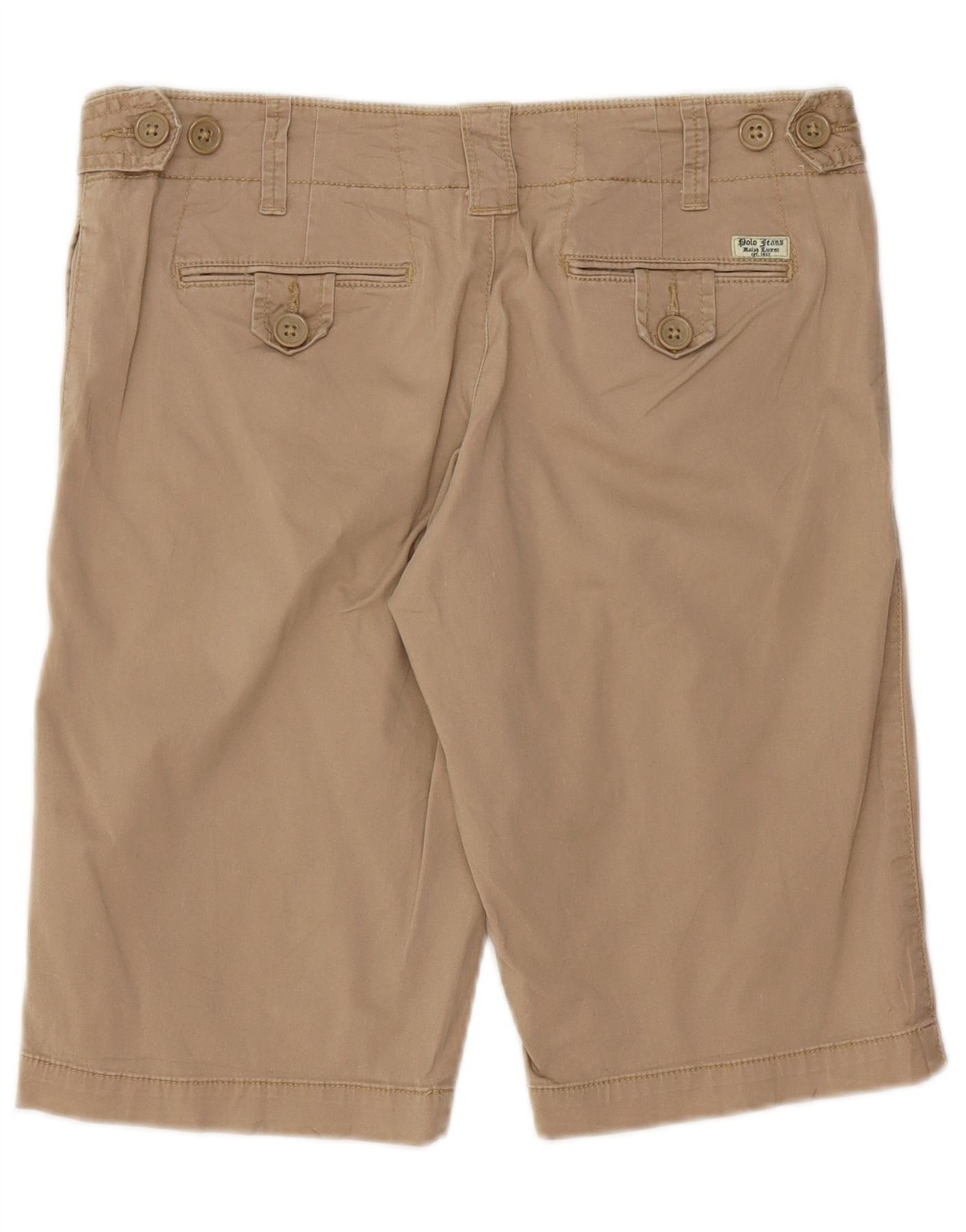 Ralph Lauren Womens Chino Shorts US 4 Small W32 Beige Cotton Size 25" / US 0 / IT 36 - 2 Thumbnail