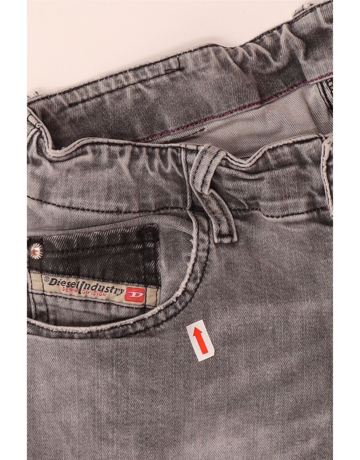 Diesel Womens Grupee Low Waist Super Slim Skinny Jeans W26 L32 Grey Size 42" / US 20 - 5 Thumbnail