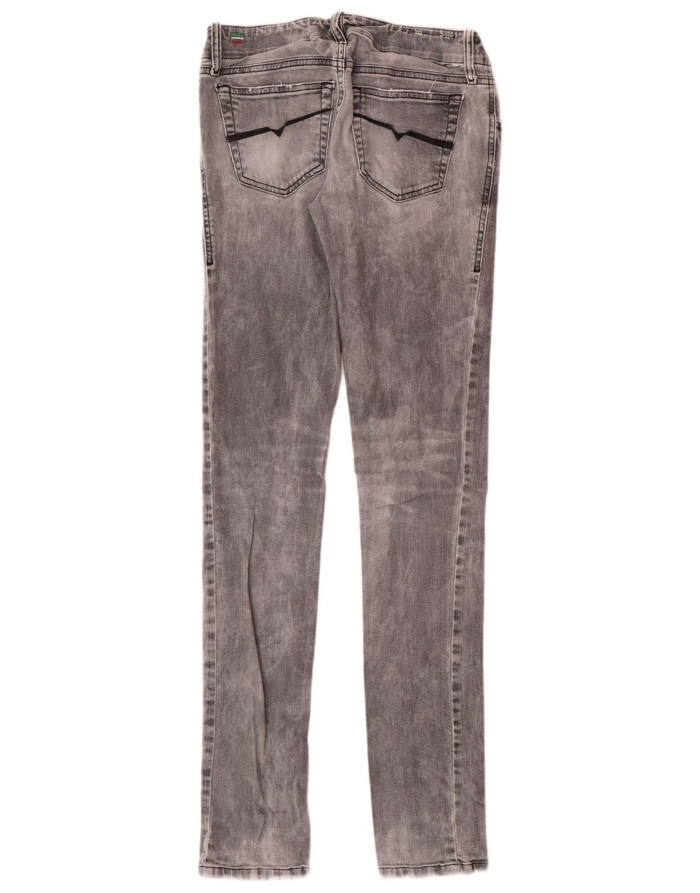 Diesel Womens Grupee Low Waist Super Slim Skinny Jeans W26 L32 Grey Size 42" / US 20 - 2 Thumbnail