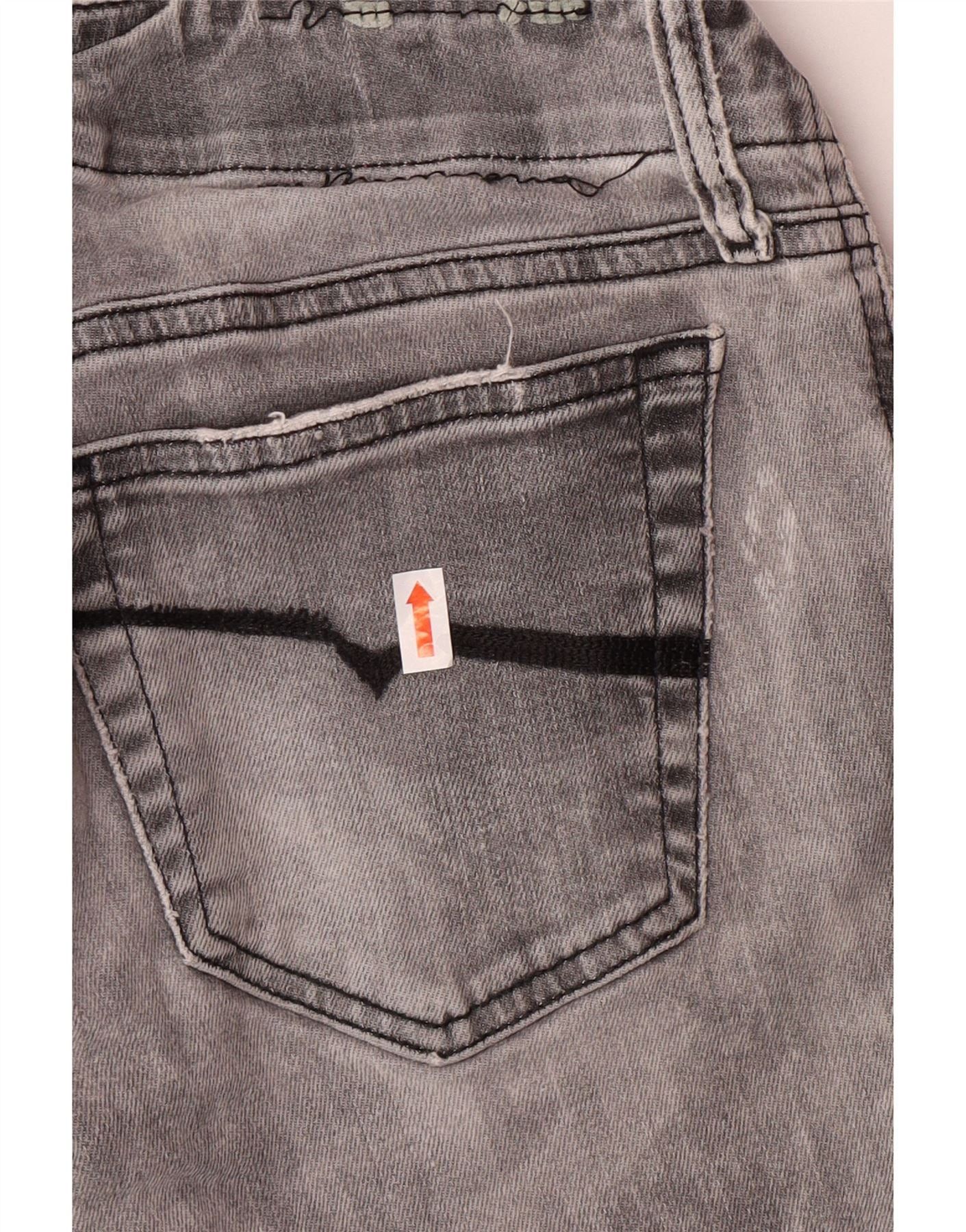 Diesel Womens Grupee Low Waist Super Slim Skinny Jeans W26 L32 Grey Size 42" / US 20 - 4 Thumbnail