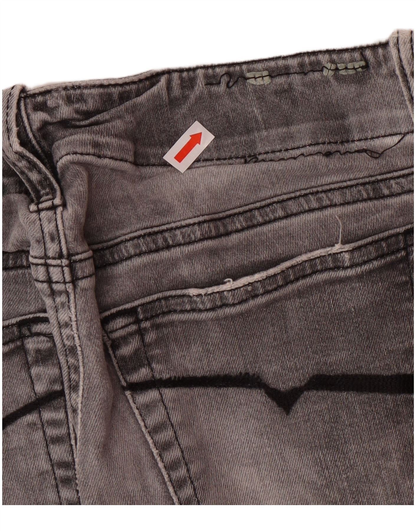 Diesel Womens Grupee Low Waist Super Slim Skinny Jeans W26 L32 Grey Size 42" / US 20 - 3 Thumbnail