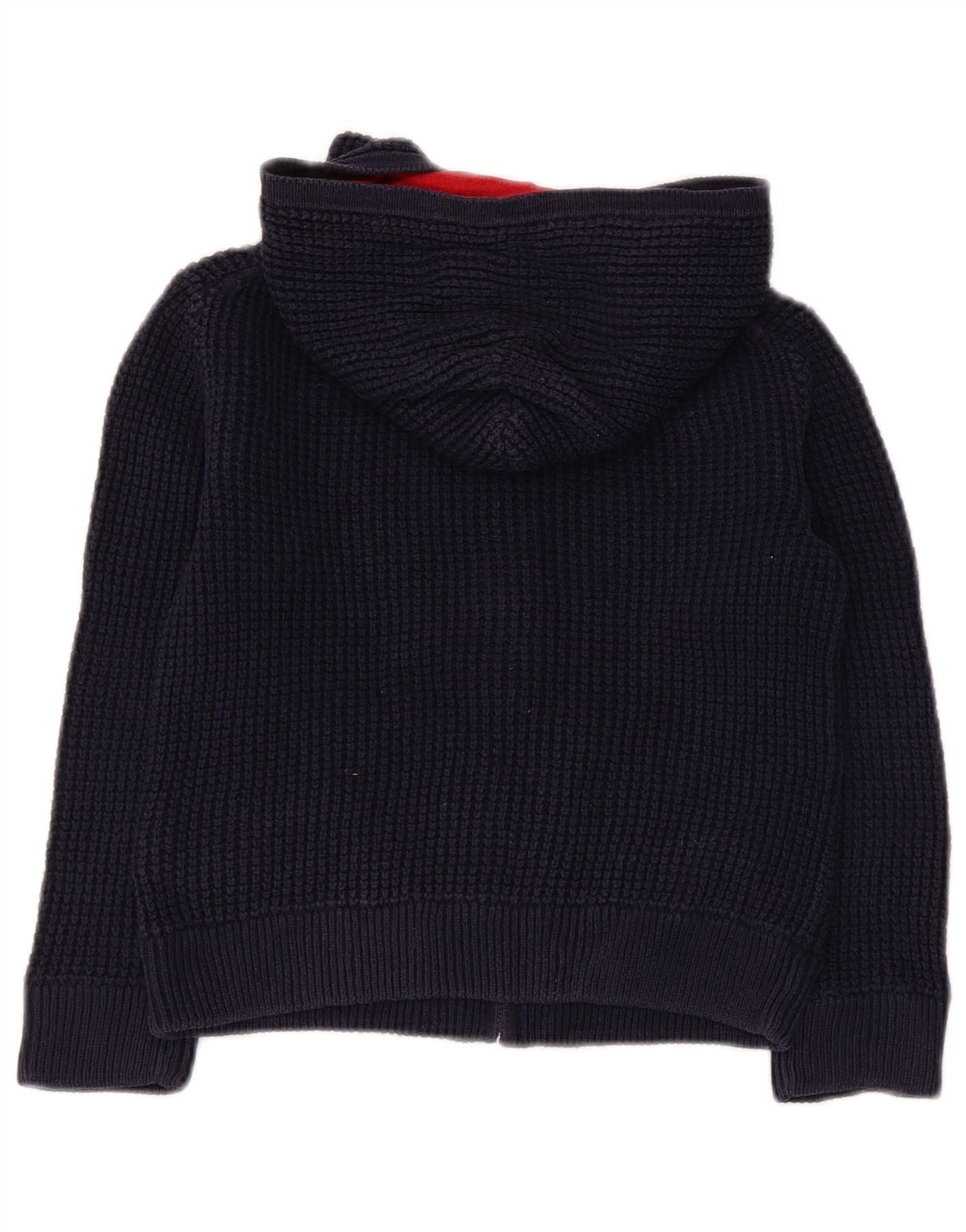 Polo Ralph Lauren Girls Hooded Cardigan Sweater 5-6 Years Navy Blue Cotton Size XS / US 0-2 / IT 36-38 - 2 Thumbnail