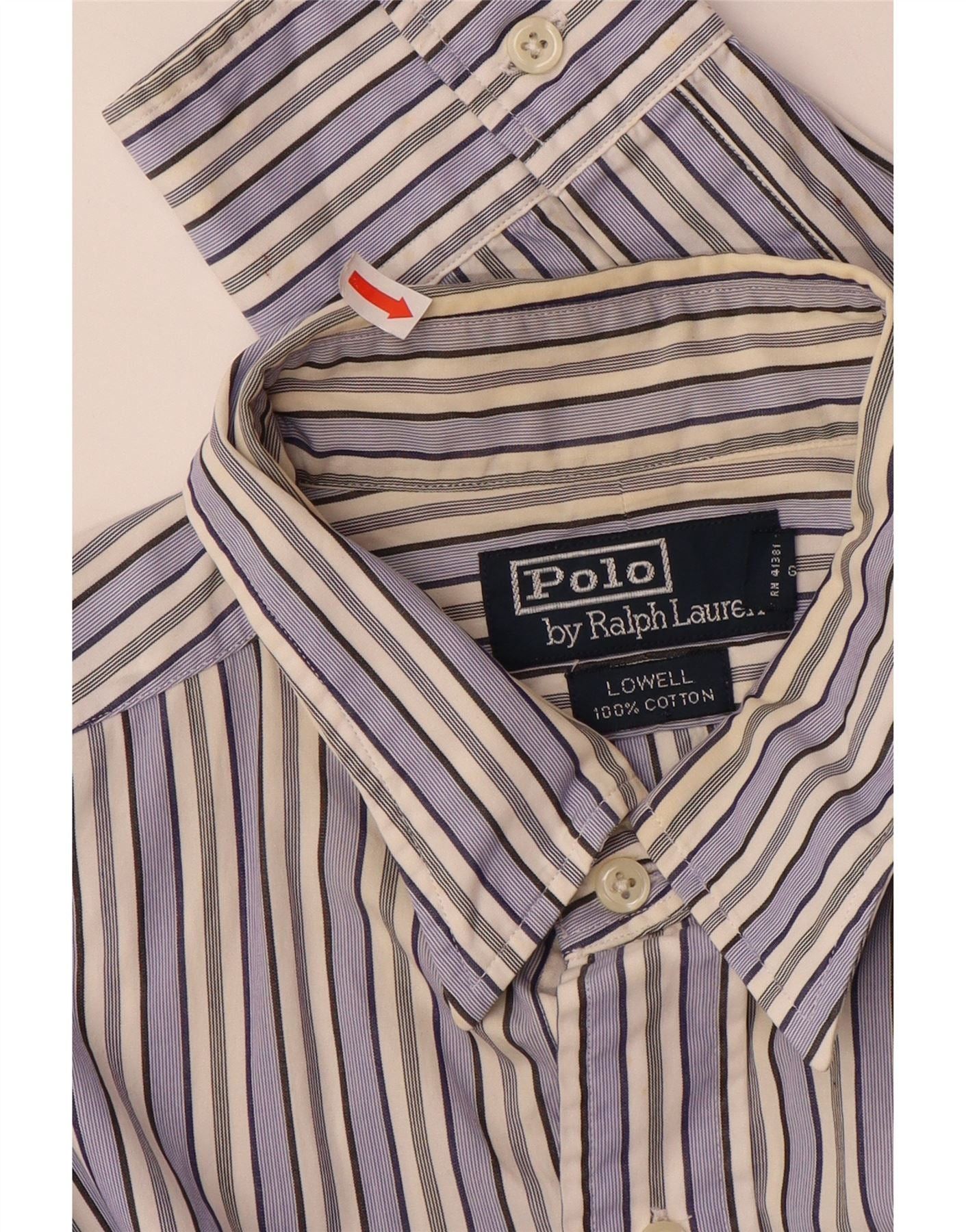 Polo Ralph Lauren Mens Lowell Shirt 16 Large Multicoloured Pinstripe Size US L / EU 52-54 / 3 - 4 Thumbnail