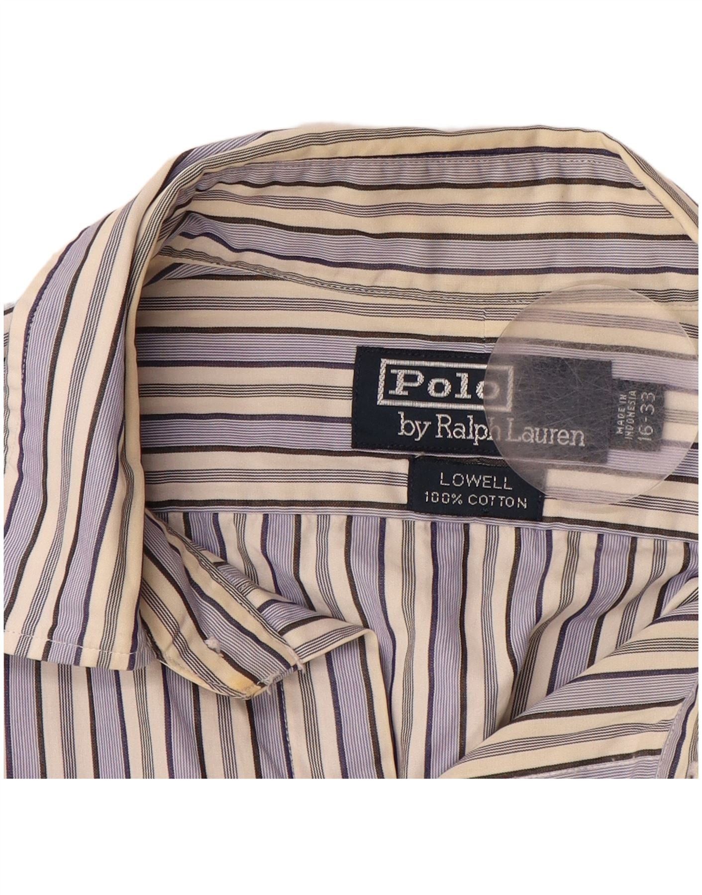 Polo Ralph Lauren Mens Lowell Shirt 16 Large Multicoloured Pinstripe Size US L / EU 52-54 / 3 - 6 Thumbnail