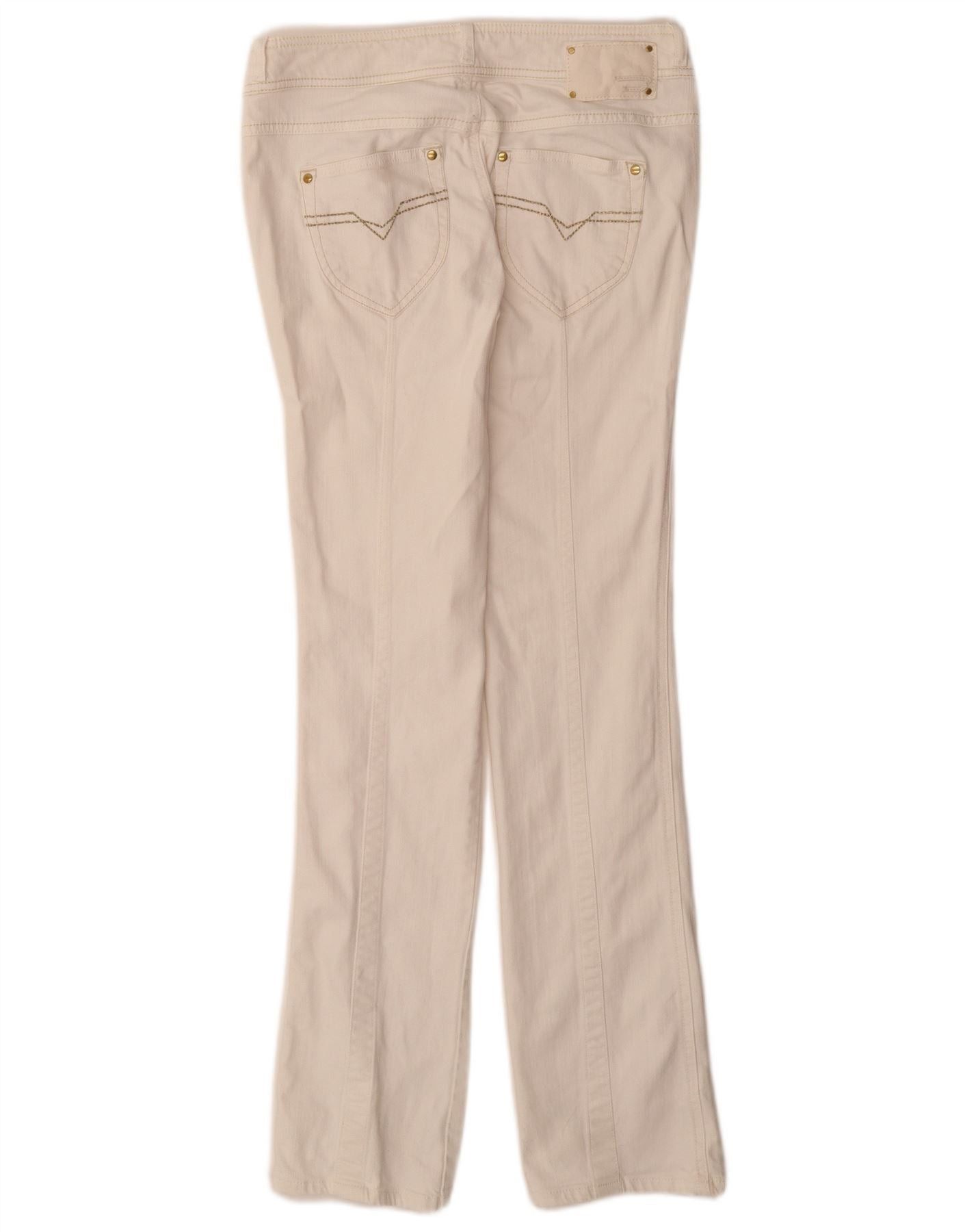 Diesel Womens Rokket Straight Jeans W29 L32 White Cotton Size 42" / US 20 - 2 Thumbnail