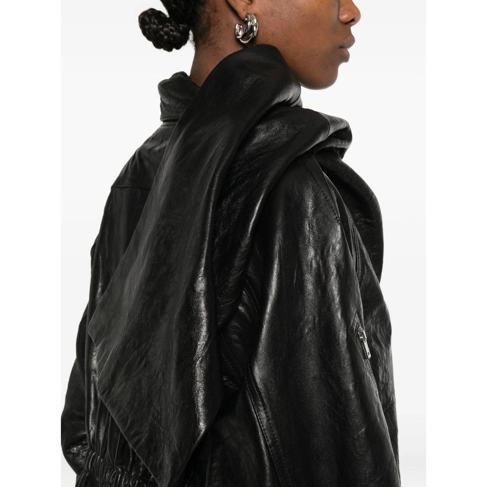 Rick Owens Rick Owens BLACK Jackets - Leather Jackets Size M / US 6-8 / IT 42-44 - 2 Thumbnail
