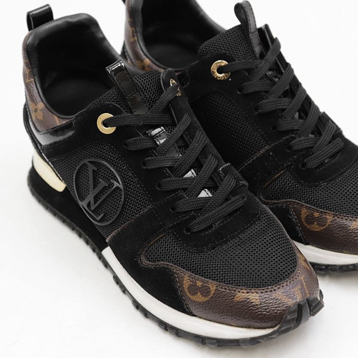 Louis Vuitton Louis Vuitton Louis Vuitton Run Away Monogram Leather Suede Mesh Sneakers Textile Shoes DUTY FREE for USA Size ONE SIZE - 12 Thumbnail