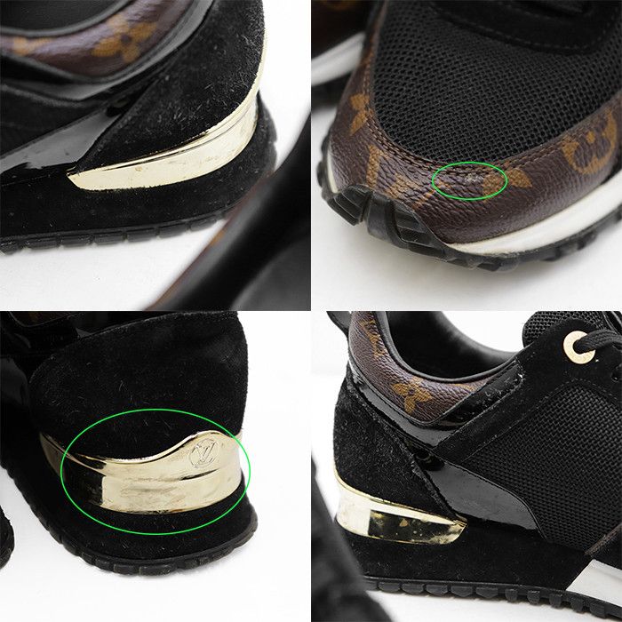 Louis Vuitton Louis Vuitton Louis Vuitton Run Away Monogram Leather Suede Mesh Sneakers Textile Shoes DUTY FREE for USA Size ONE SIZE - 9 Thumbnail