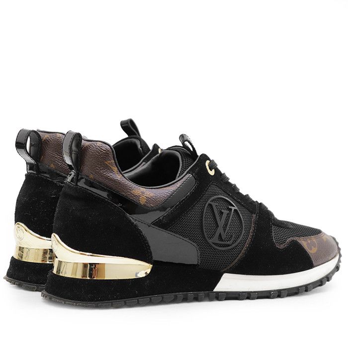 Louis Vuitton Louis Vuitton Louis Vuitton Run Away Monogram Leather Suede Mesh Sneakers Textile Shoes DUTY FREE for USA Size ONE SIZE - 14 Thumbnail
