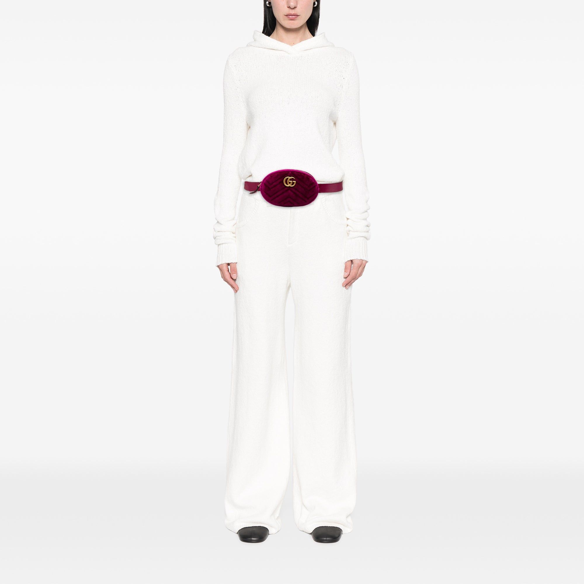 Gucci GG Marmont Matelasse Velvet Belt Bag Size ONE SIZE - 8 Thumbnail