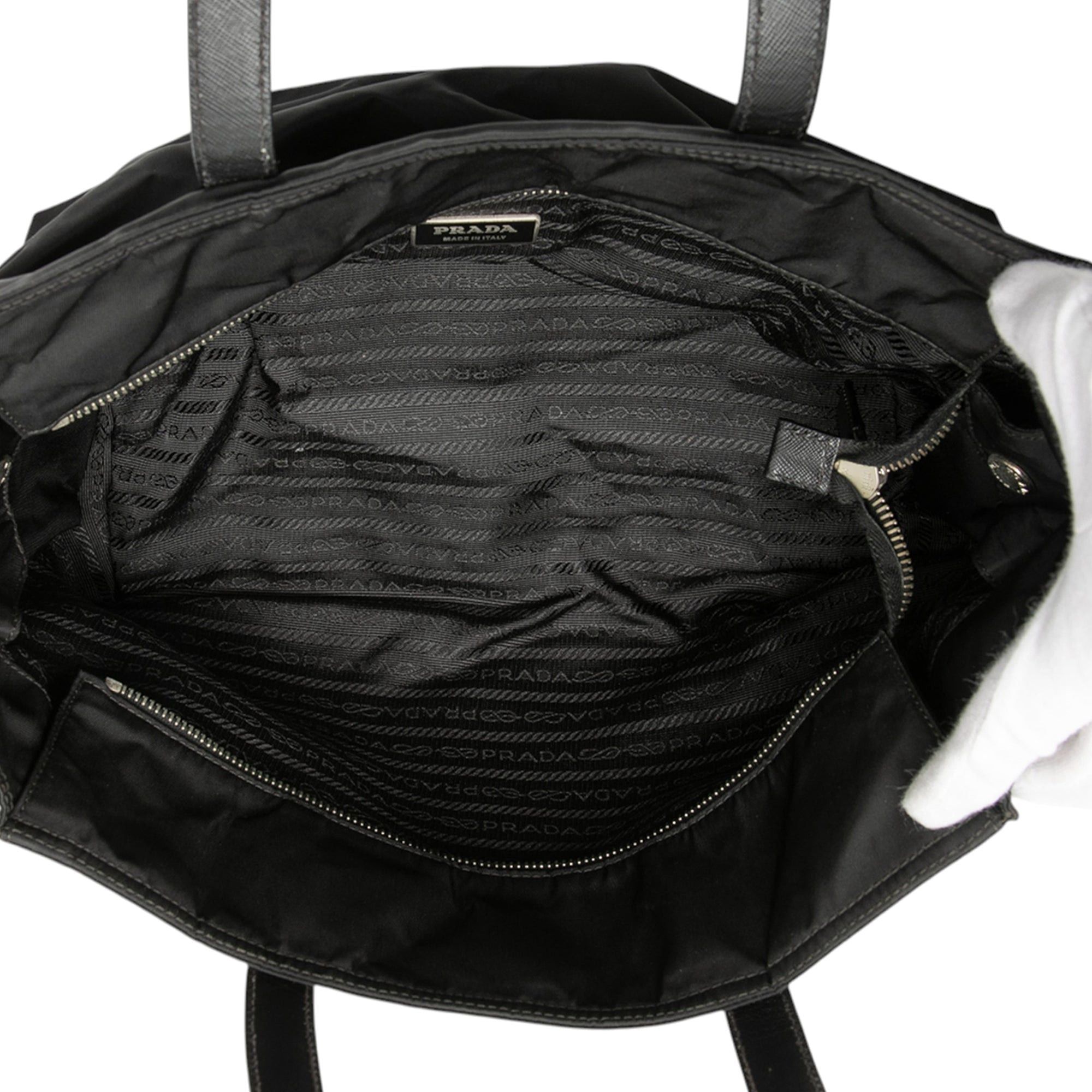 Prada Saffiano Trimmed Tessuto Tote Size ONE SIZE - 4 Thumbnail