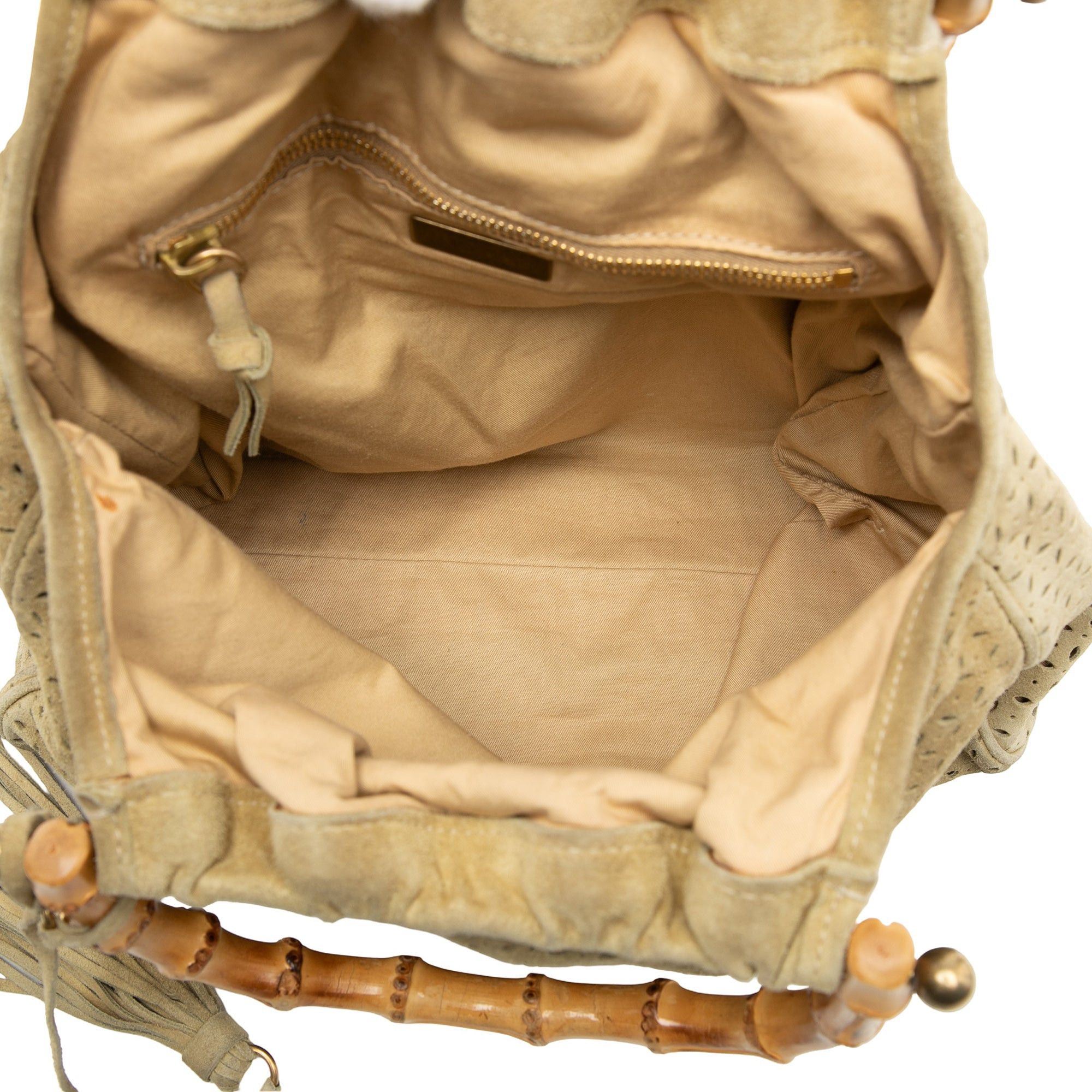 Miu Miu Laser Cut Suede Bamboo Top Handle Bag Size ONE SIZE - 4 Thumbnail