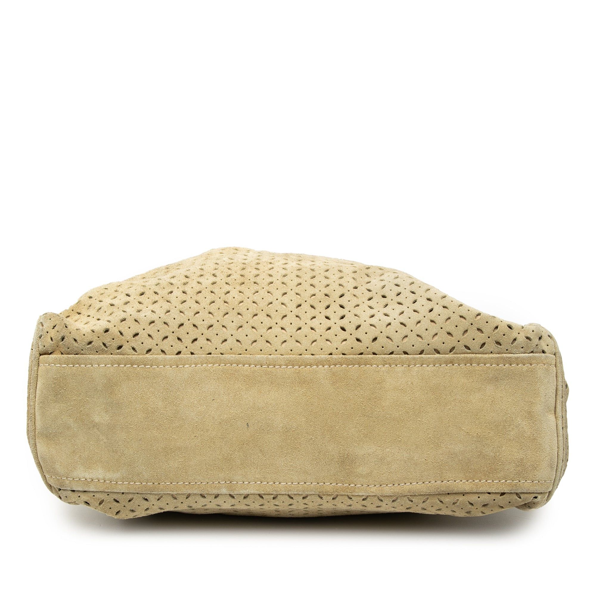 Miu Miu Laser Cut Suede Bamboo Top Handle Bag Size ONE SIZE - 3 Thumbnail
