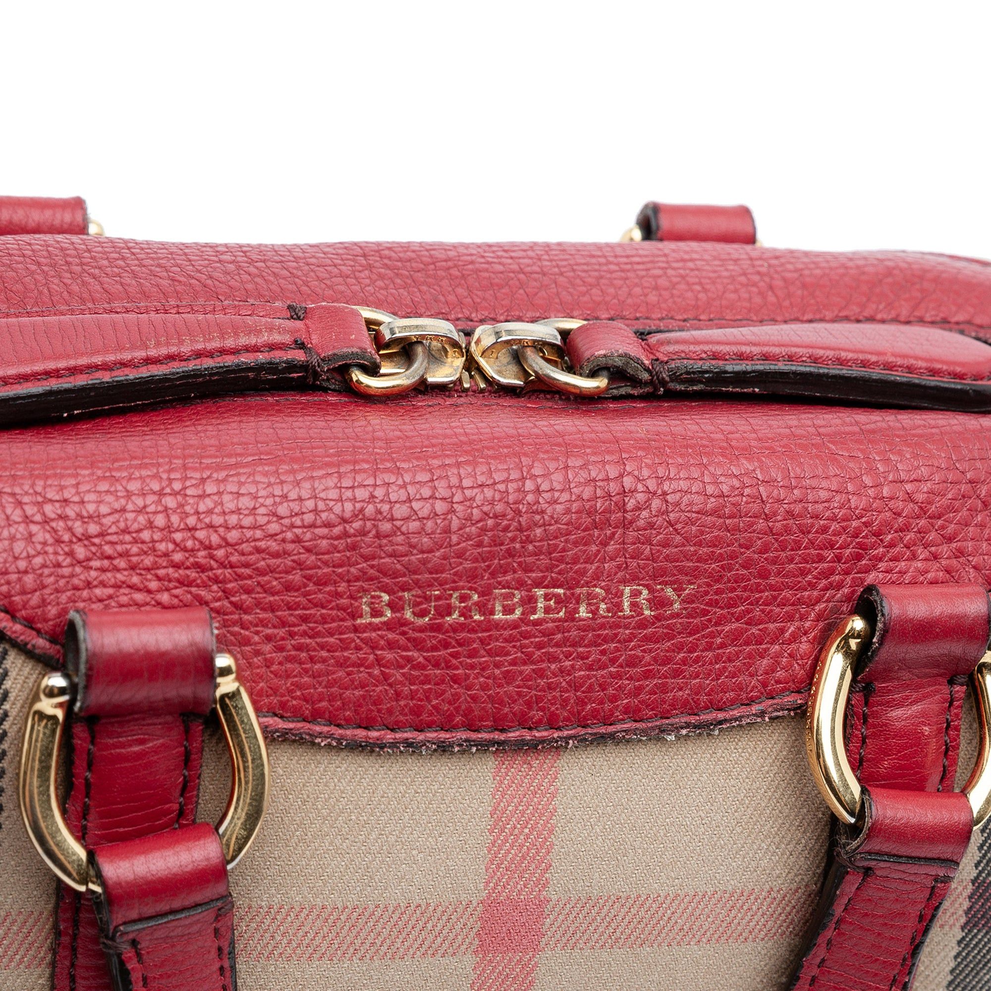 Burberry Small House Check Canvas Alchester Bowling Bag Size ONE SIZE - 7 Thumbnail