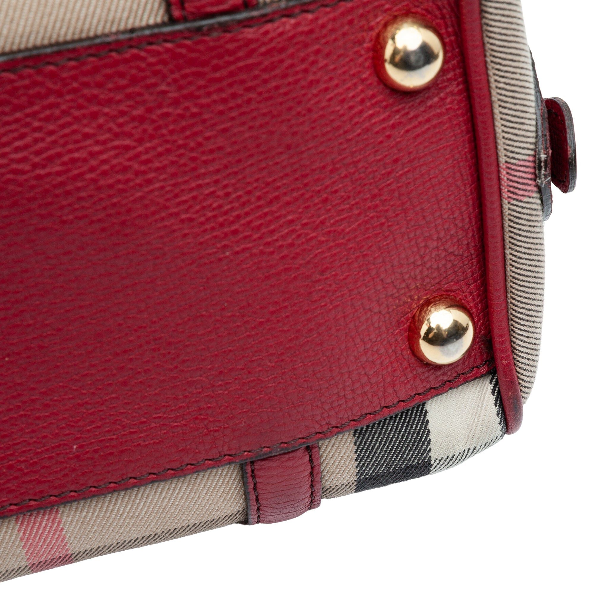 Burberry Small House Check Canvas Alchester Bowling Bag Size ONE SIZE - 8 Thumbnail
