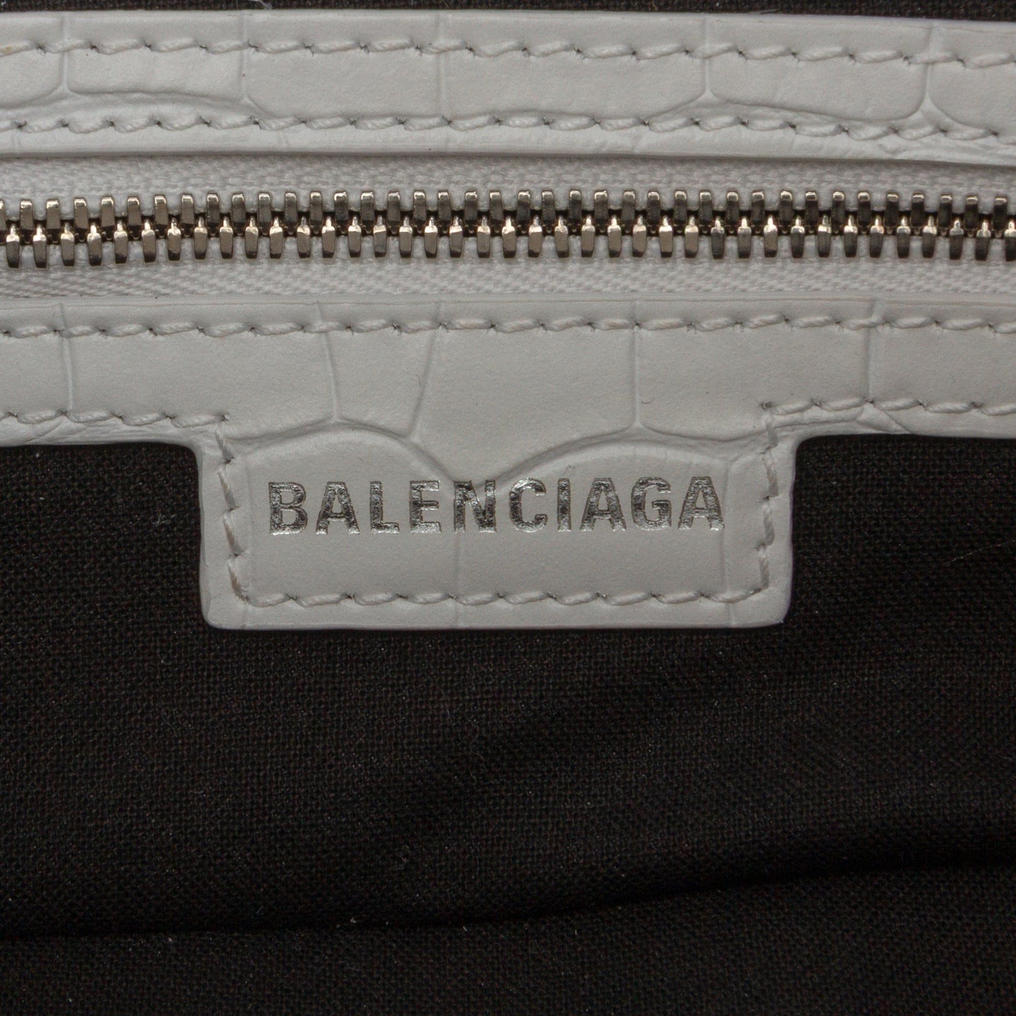 Balenciaga Small Croc Embossed Leather Lindsay Satchel Size ONE SIZE - 5 Thumbnail