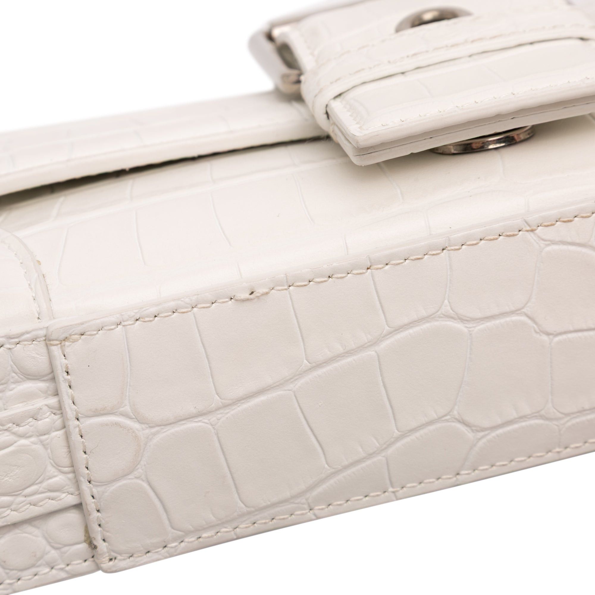 Balenciaga Small Croc Embossed Leather Lindsay Satchel Size ONE SIZE - 8 Thumbnail