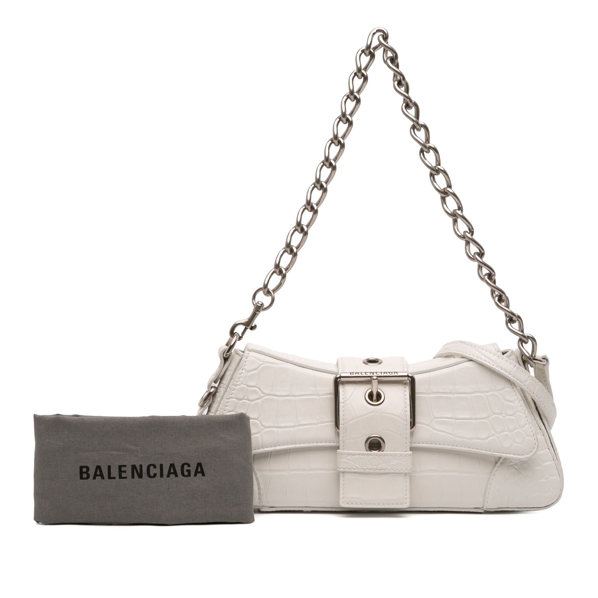 Balenciaga Small Croc Embossed Leather Lindsay Satchel Size ONE SIZE - 12 Thumbnail