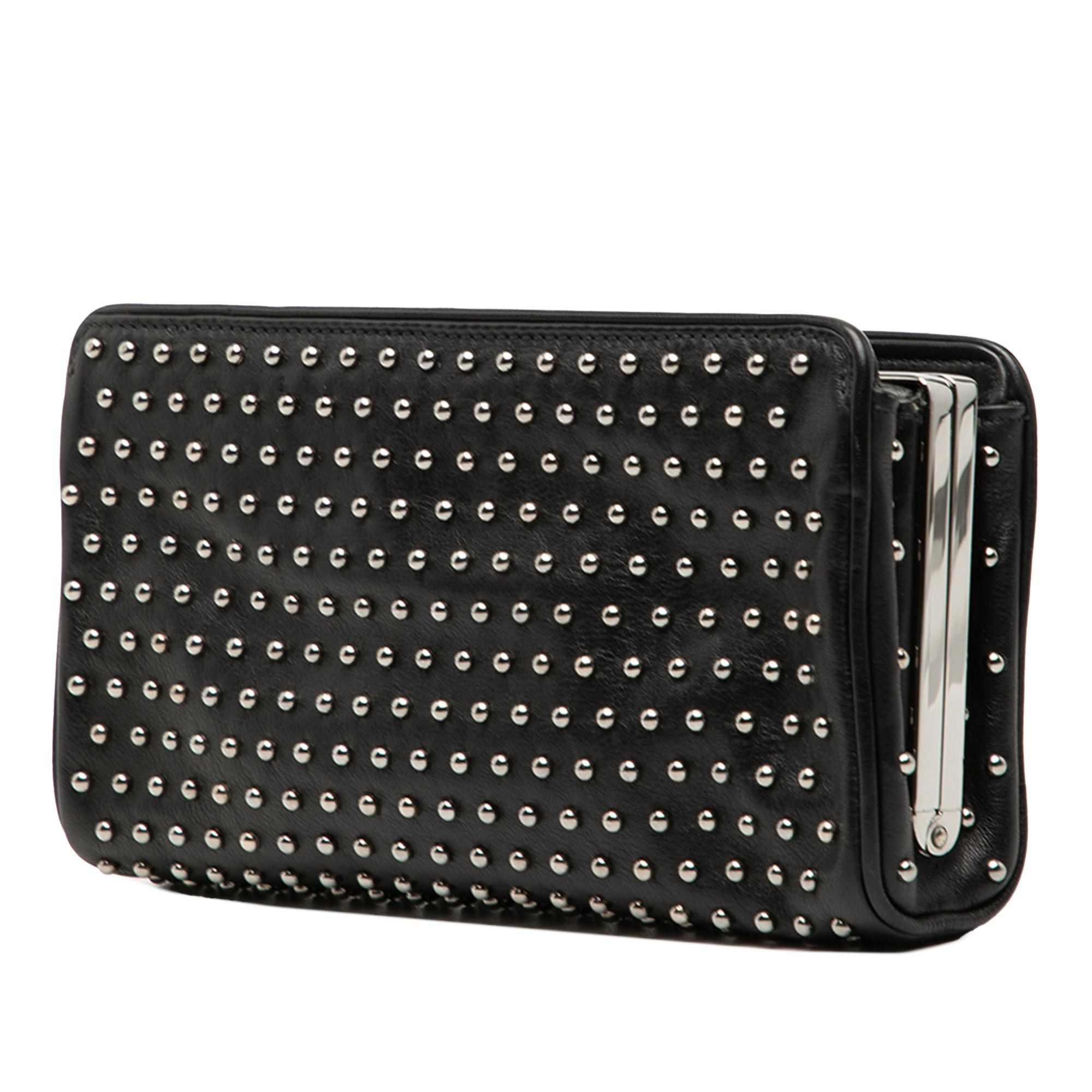Prada Studded Leather Clasp Clutch Size ONE SIZE - 2 Thumbnail